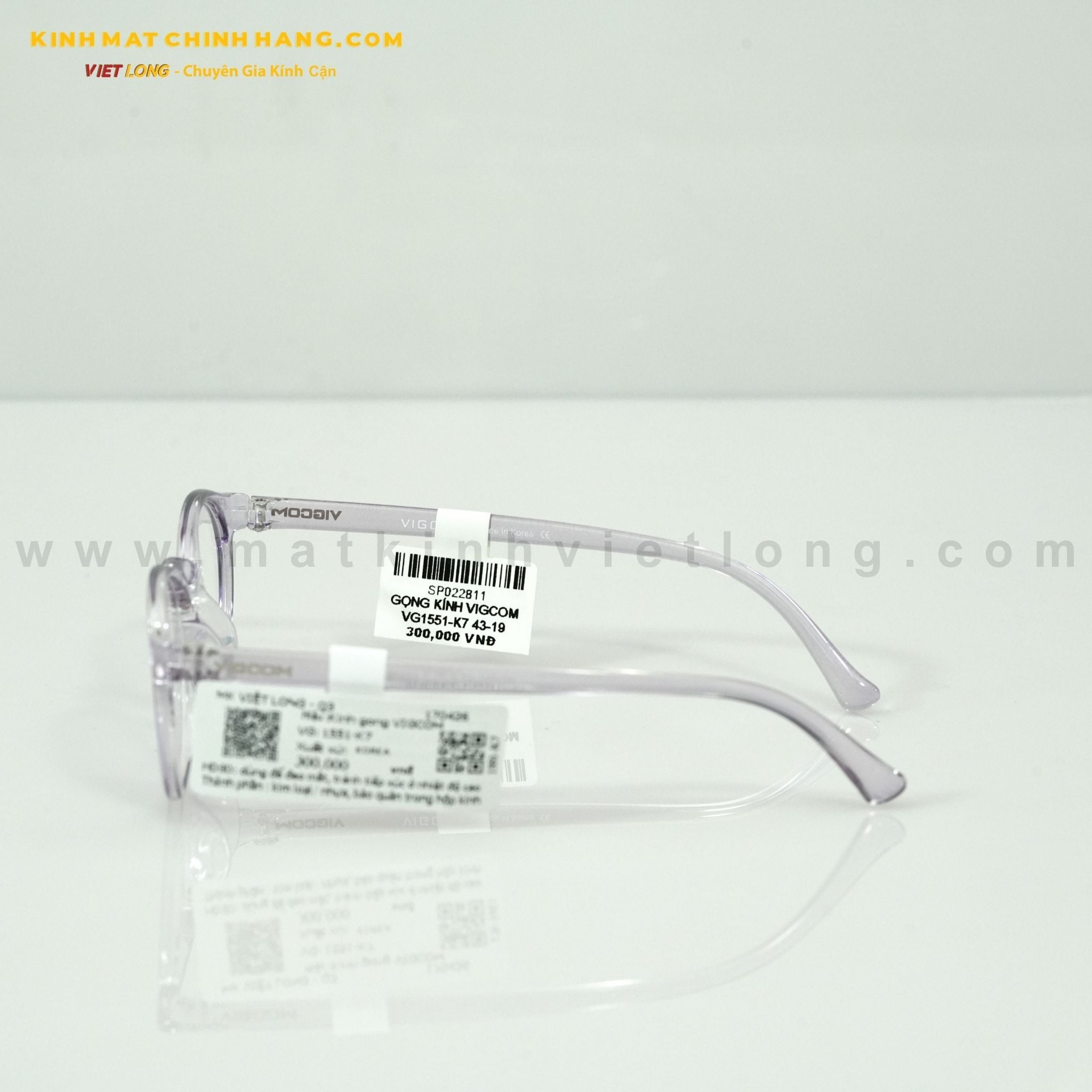  GỌNG KÍNH VIGCOM VG1551-K7 43-19 