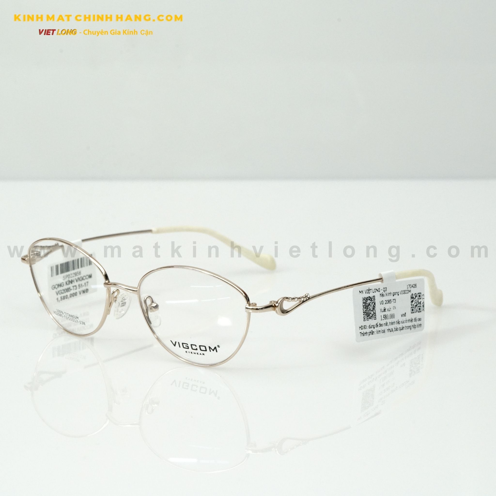  GỌNG KÍNH VIGCOM VG2085-T3 51-17 