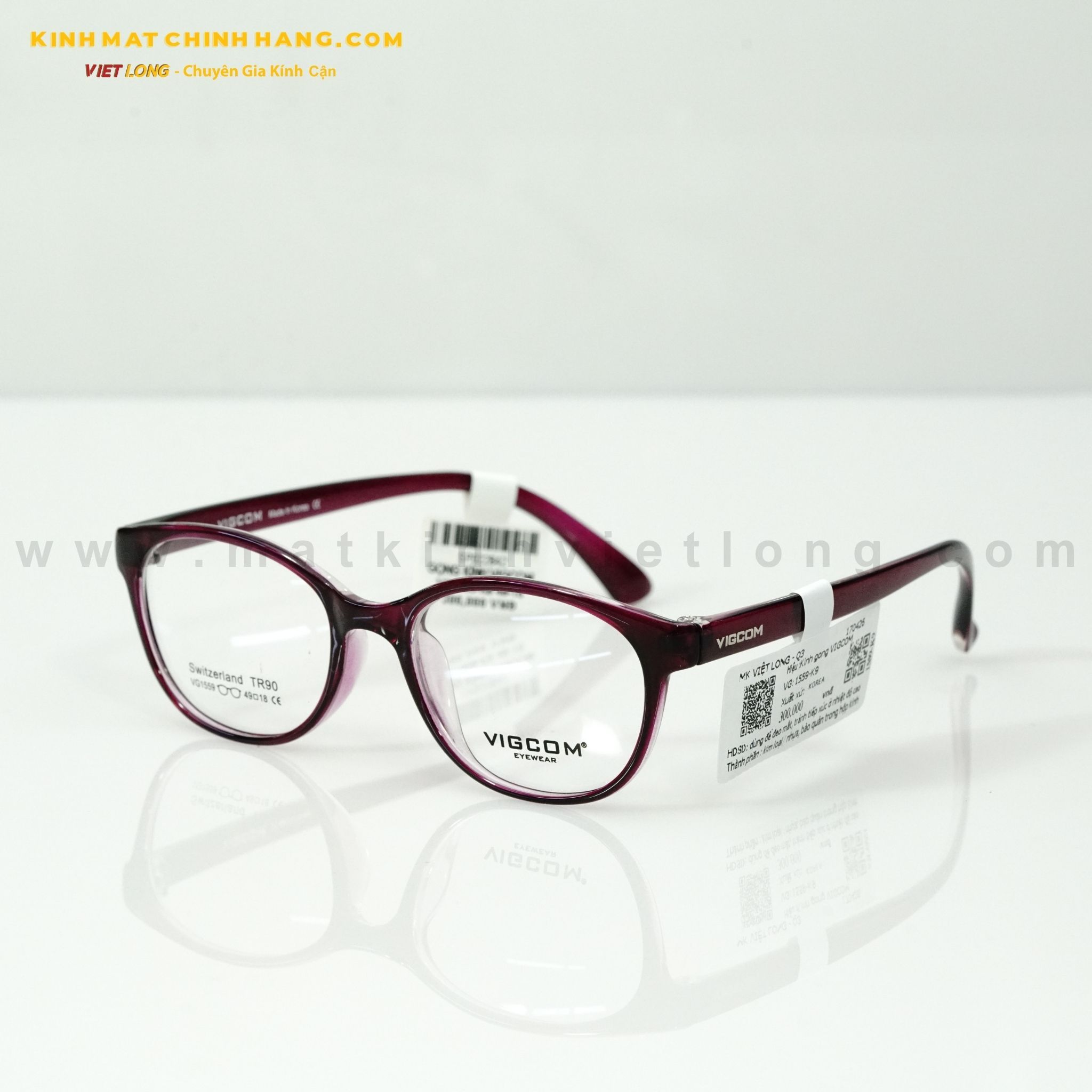  GỌNG KÍNH VIGCOM VG1559-K9 49-18 