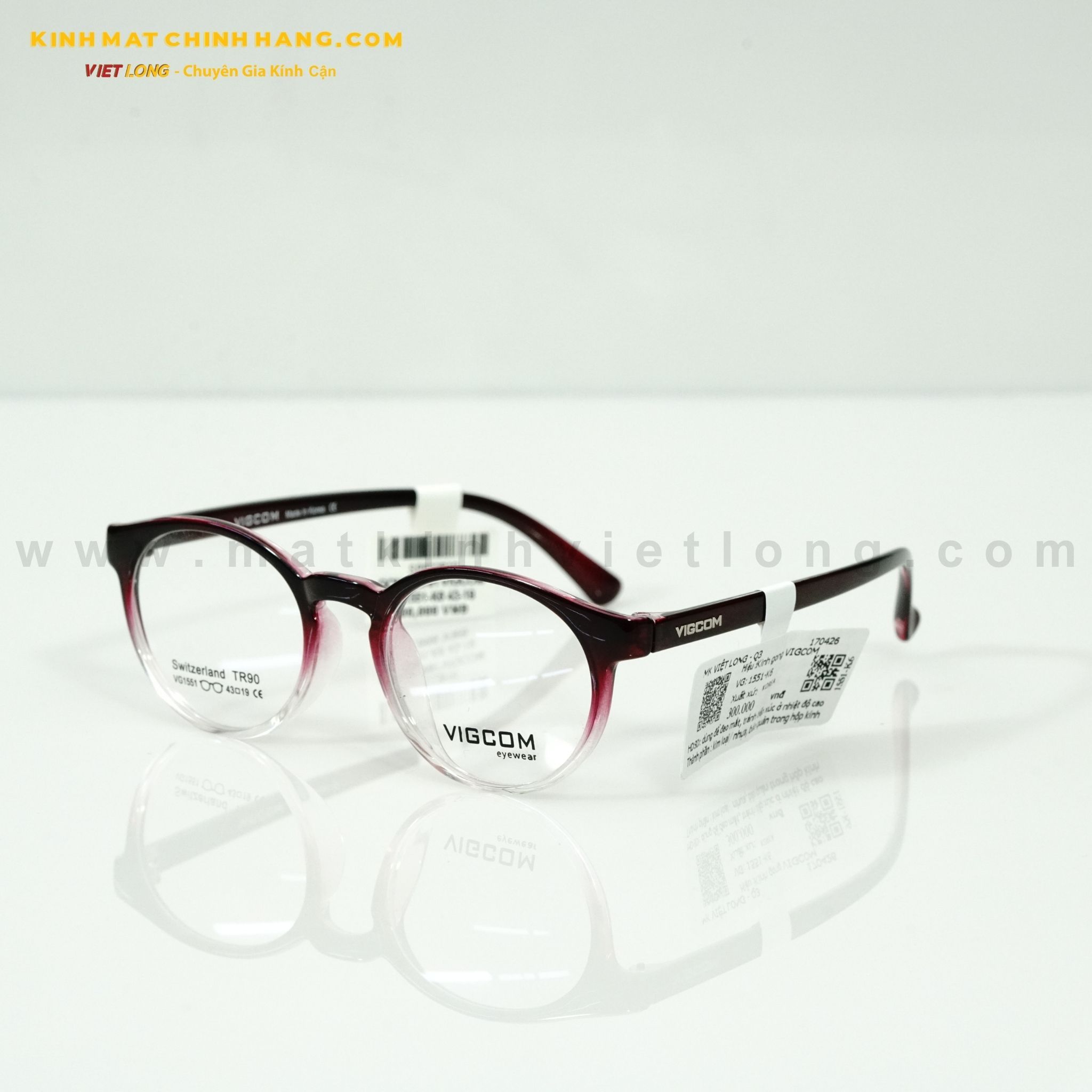  GỌNG KÍNH VIGCOM VG1551-K6 43-19 