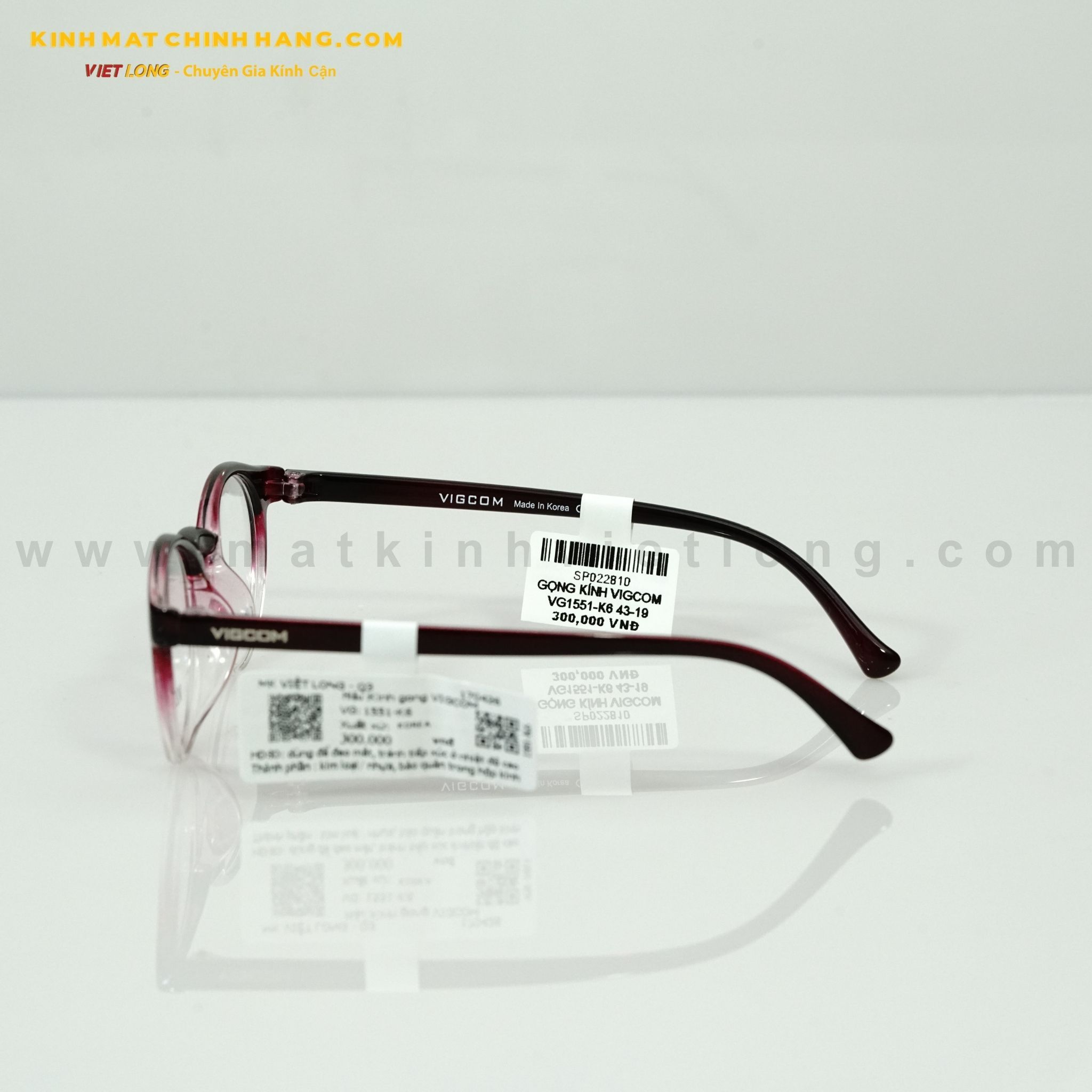  GỌNG KÍNH VIGCOM VG1551-K6 43-19 