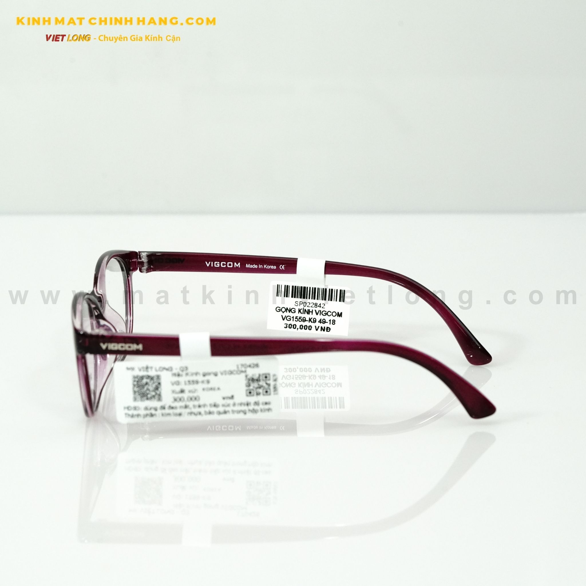  GỌNG KÍNH VIGCOM VG1559-K9 49-18 