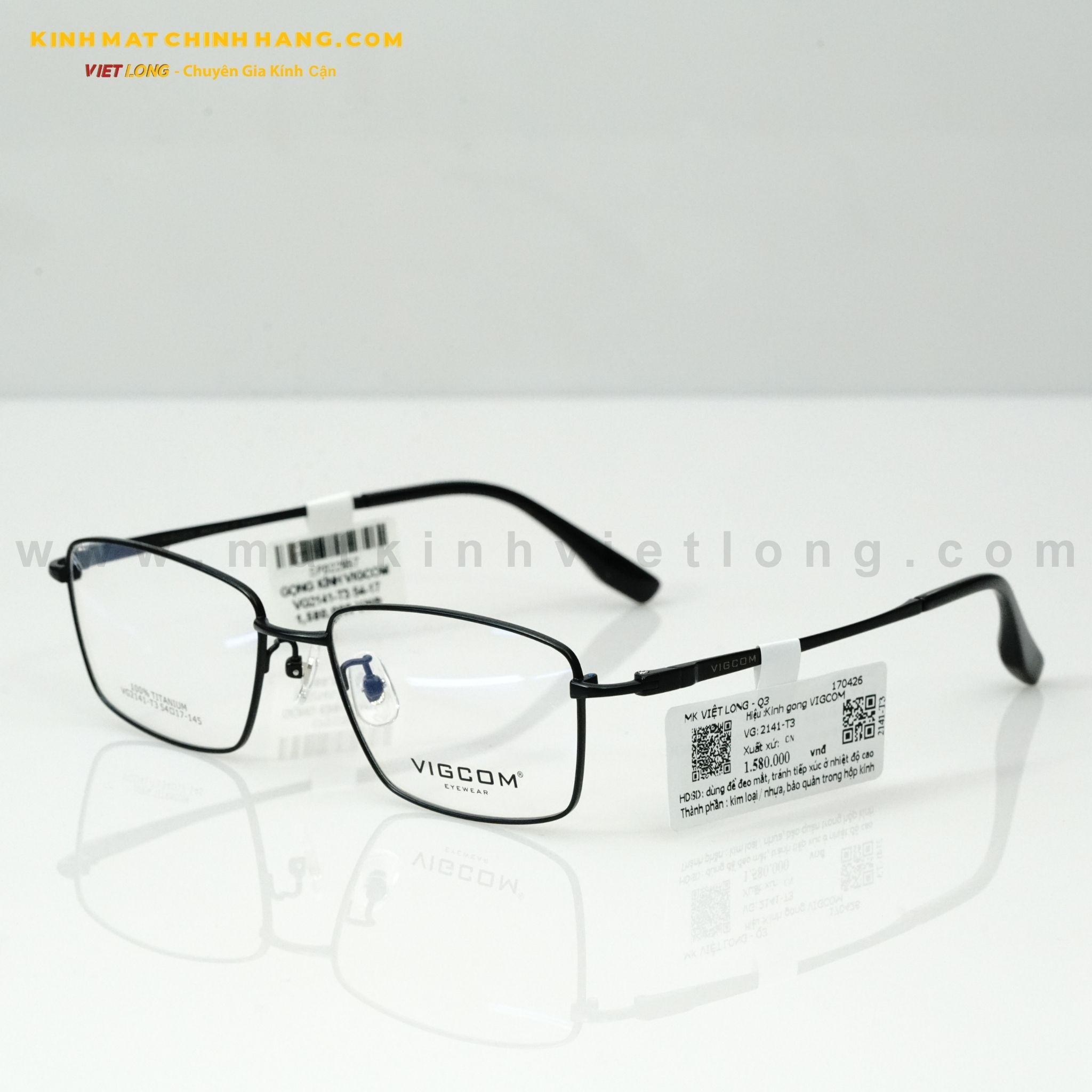  GỌNG KÍNH VIGCOM VG2141-T3 54-17 