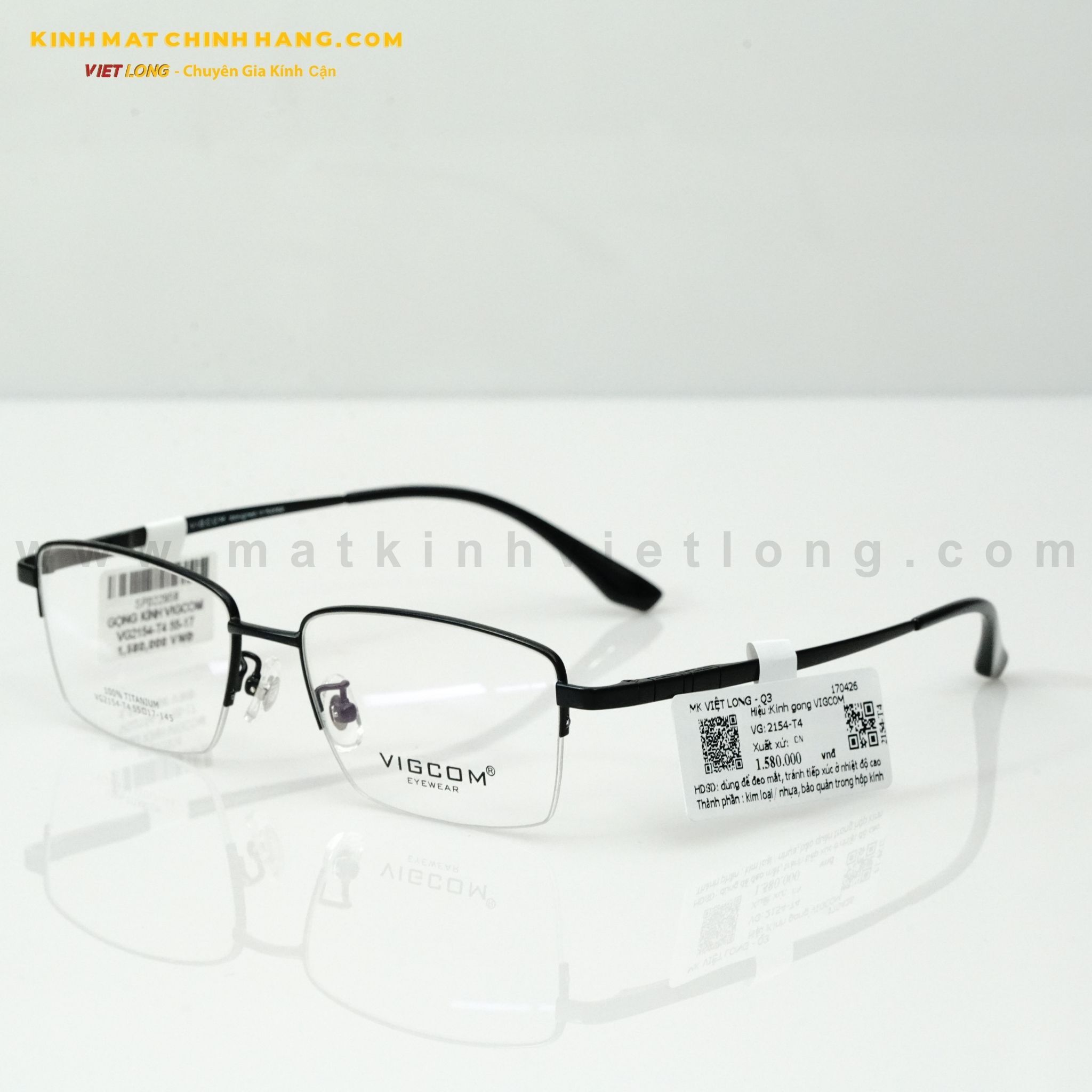  GỌNG KÍNH VIGCOM VG2154-T4 55-17 