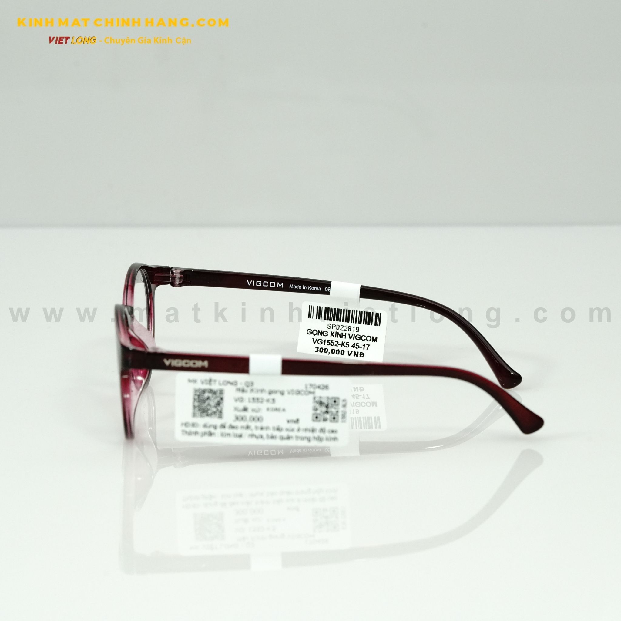  GỌNG KÍNH VIGCOM VG1552-K5 45-17 