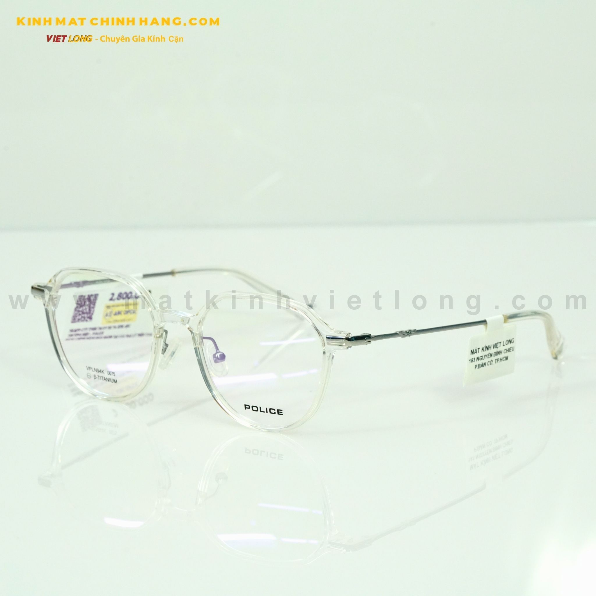  GỌNG KÍNH POLICE VPLN94K-0075 52-19 