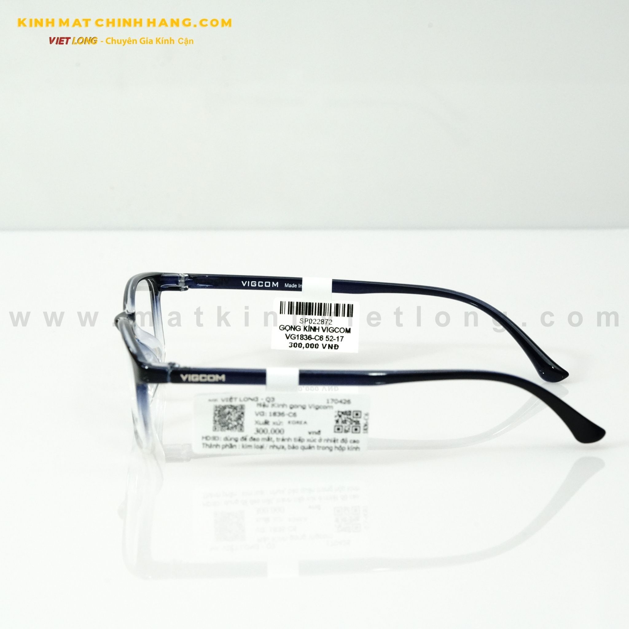  GỌNG KÍNH VIGCOM VG1836-C6 52-17 