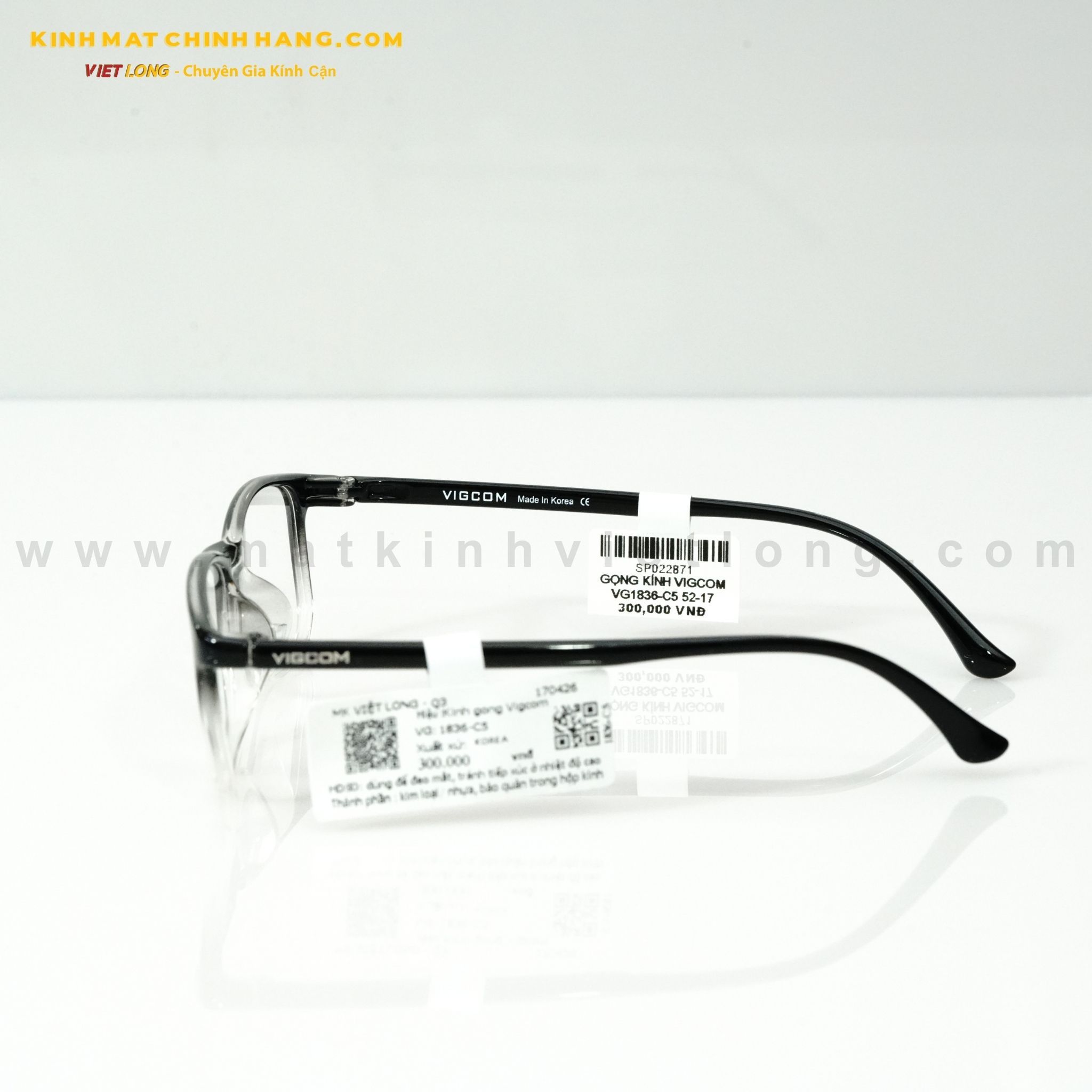  GỌNG KÍNH VIGCOM VG1836-C5 52-17 