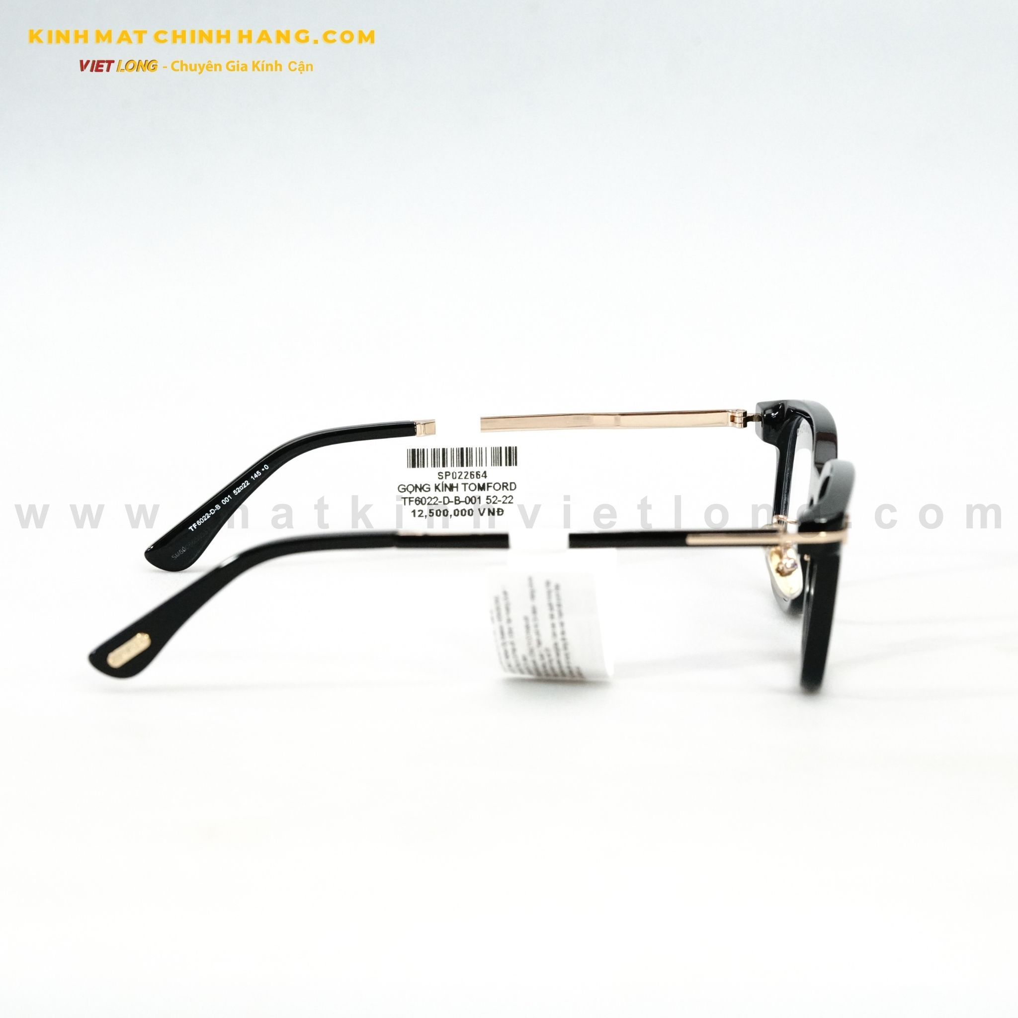  GỌNG KÍNH TOMFORD TF6022-D-B-001 52-22 
