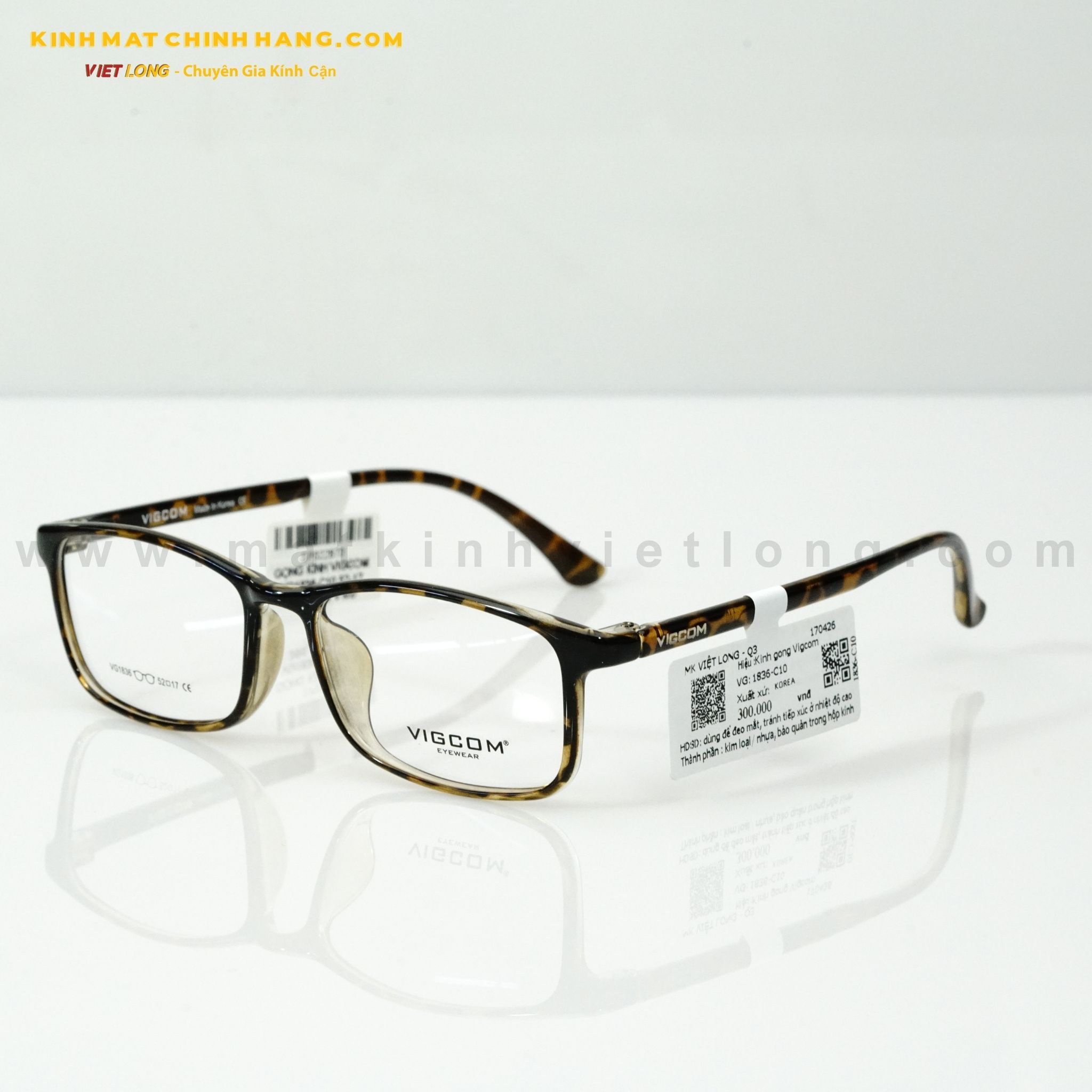  GỌNG KÍNH VIGCOM VG1836-C10 52-17 