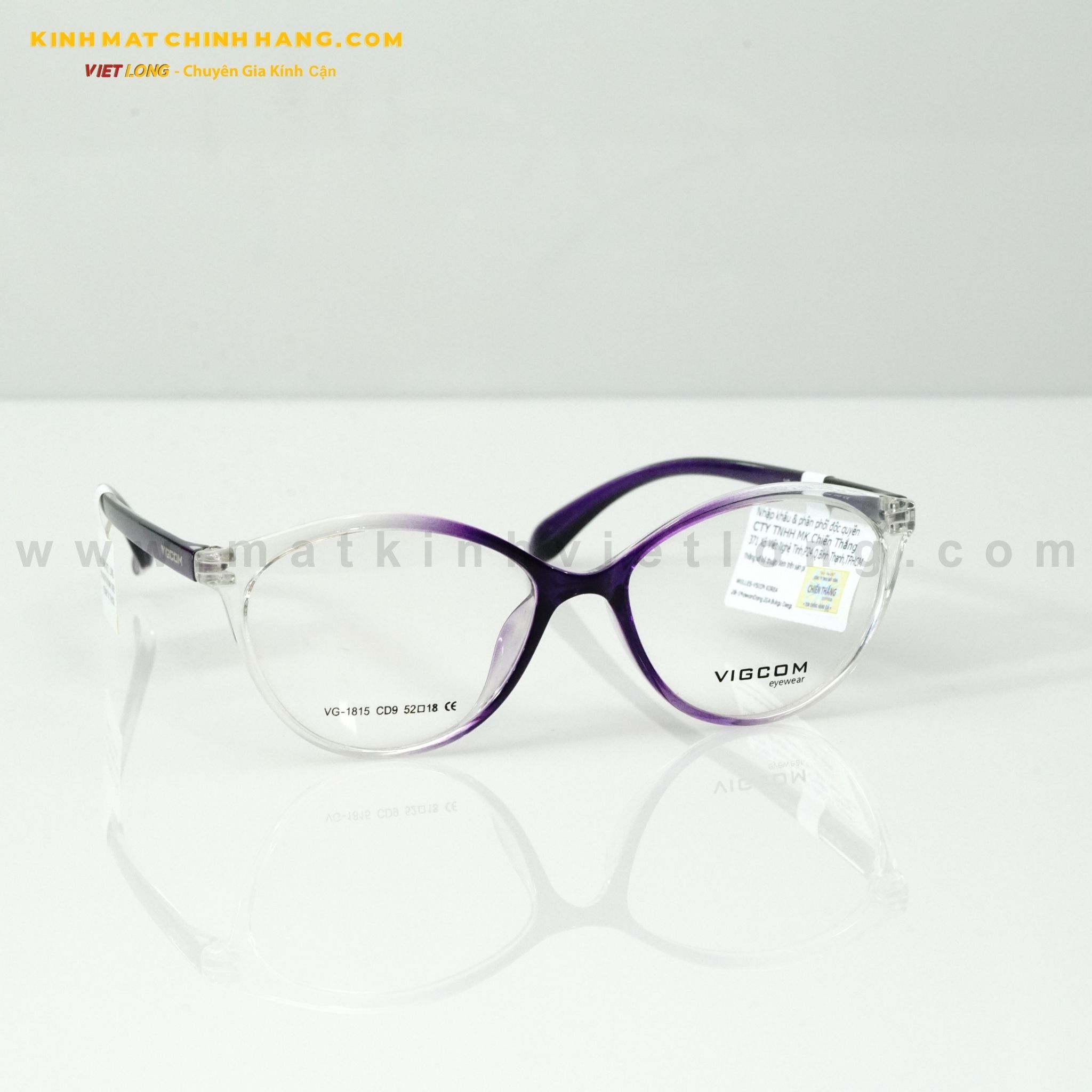  GỌNG KÍNH VIGCOM VG1815-CD9 52-18 