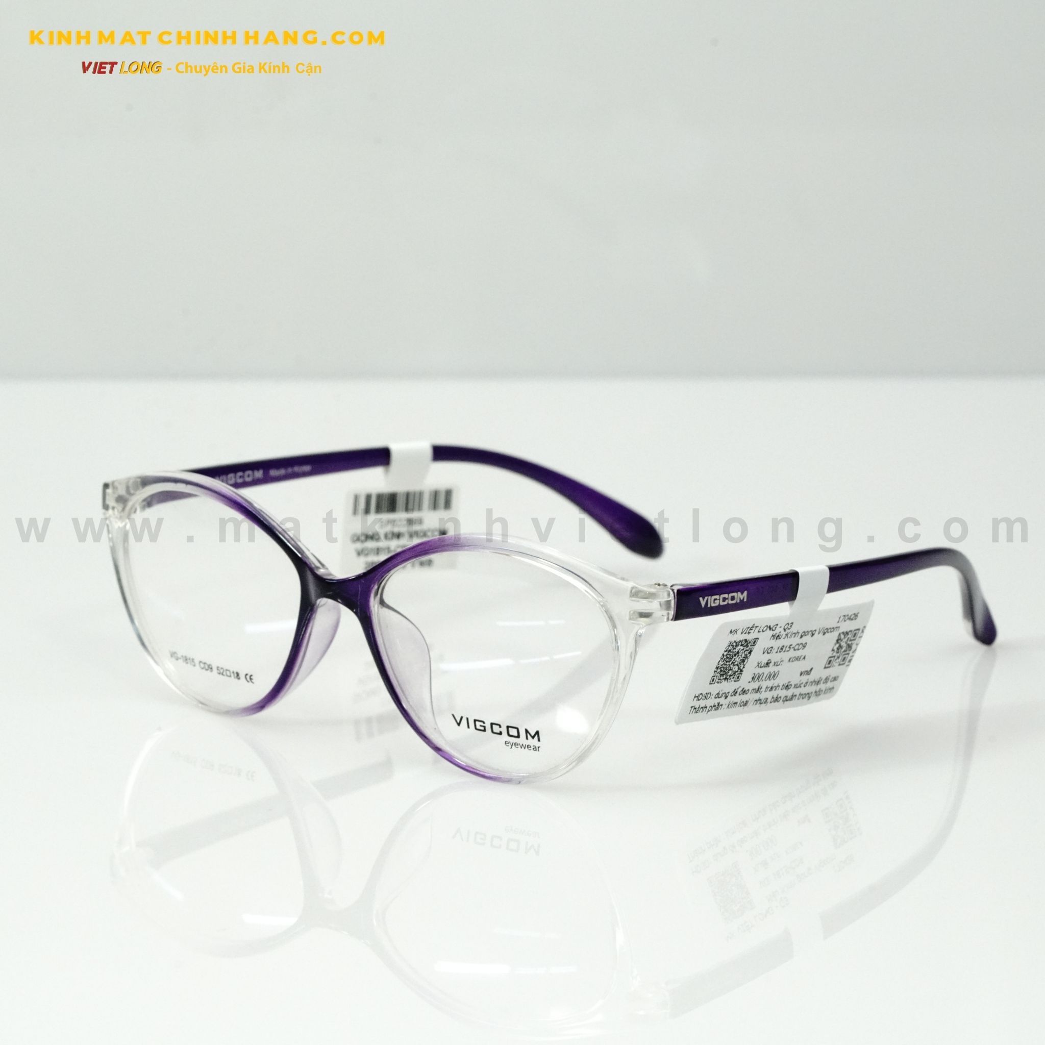  GỌNG KÍNH VIGCOM VG1815-CD9 52-18 