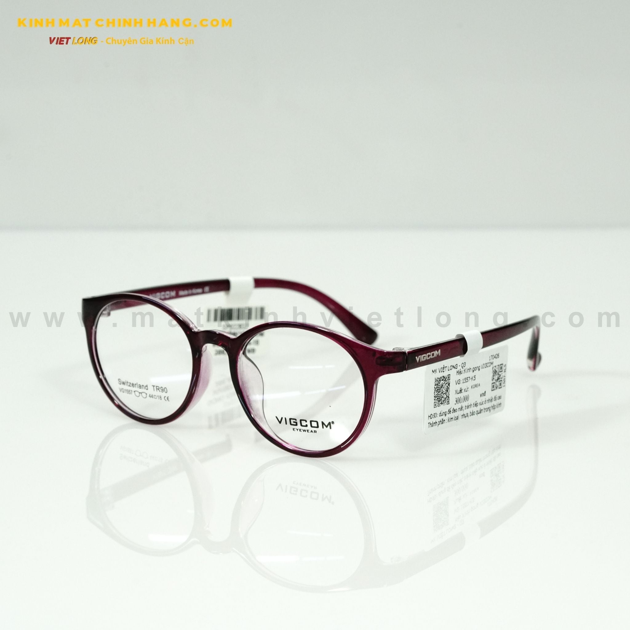  GỌNG KÍNH VIGCOM VG1557-K5 44-18 