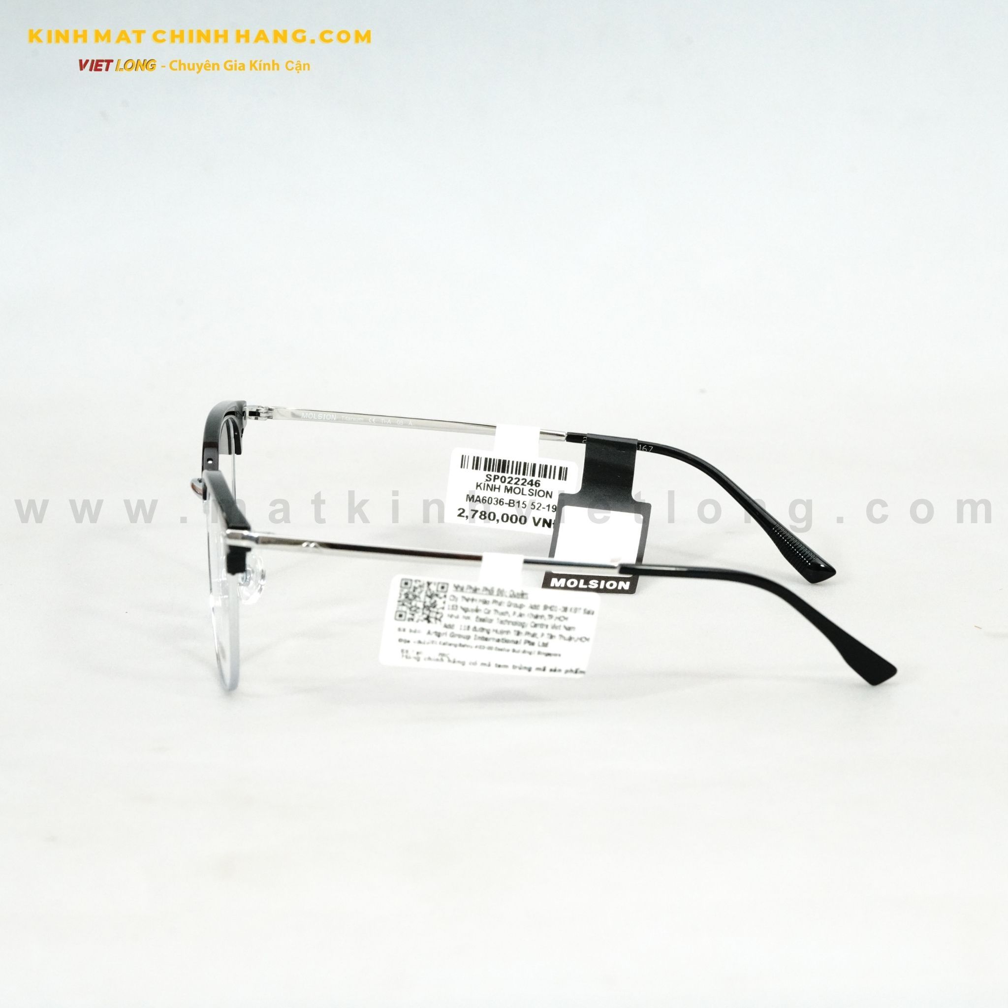  GỌNG KÍNH MOLSION MA6036-B15 52-19 