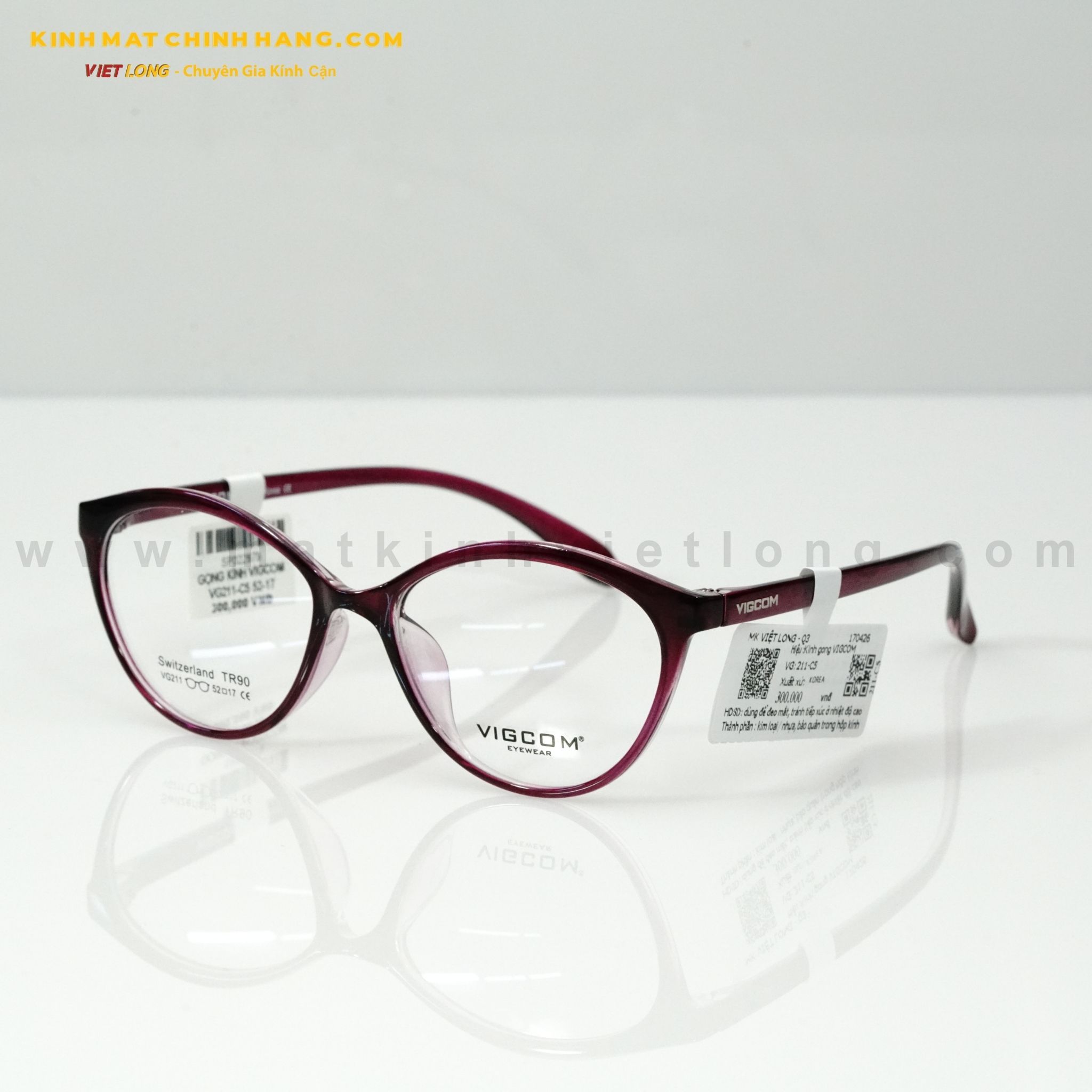  GỌNG KÍNH VIGCOM VG211-C5 52-17 