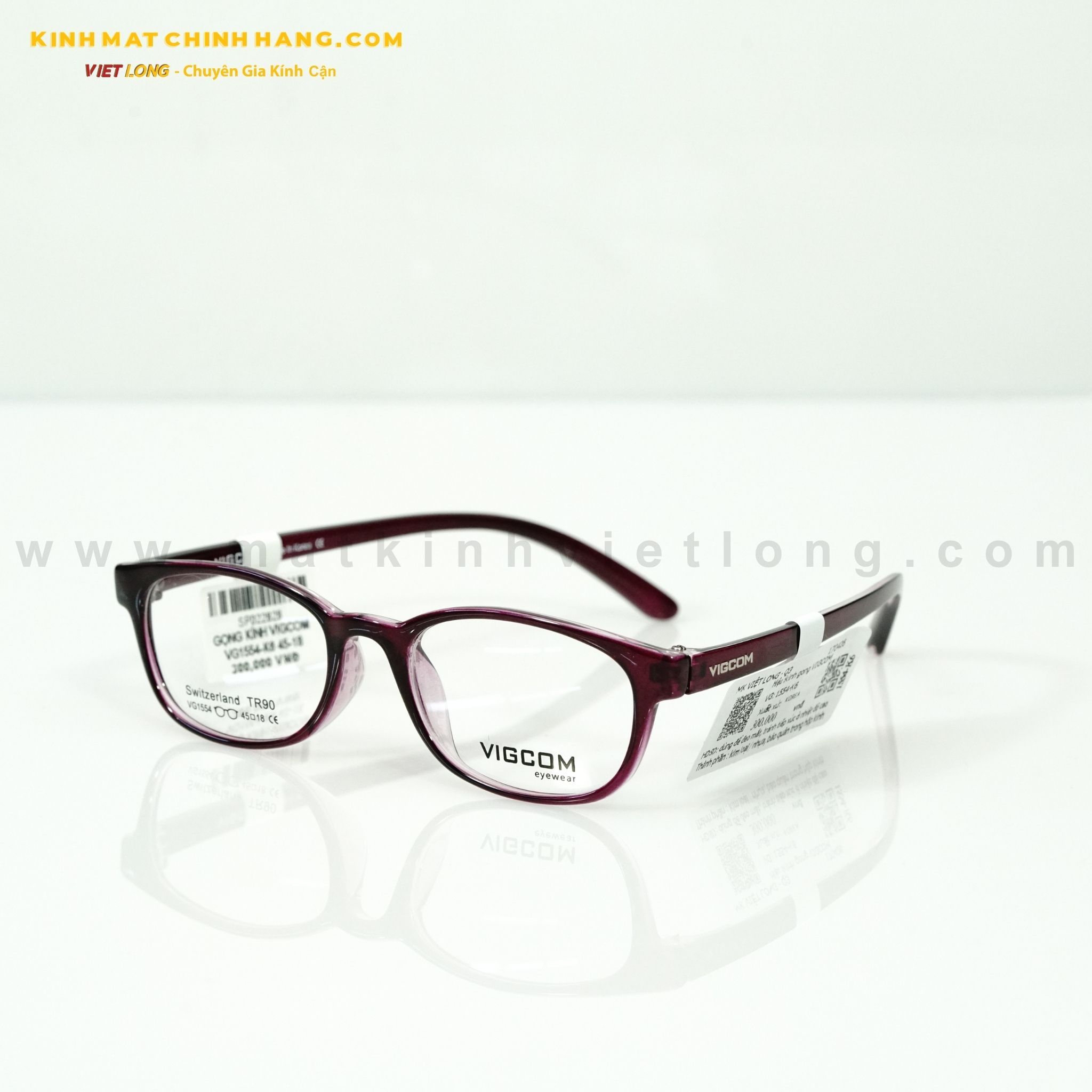  GỌNG KÍNH VIGCOM VG1554-K6 45-18 