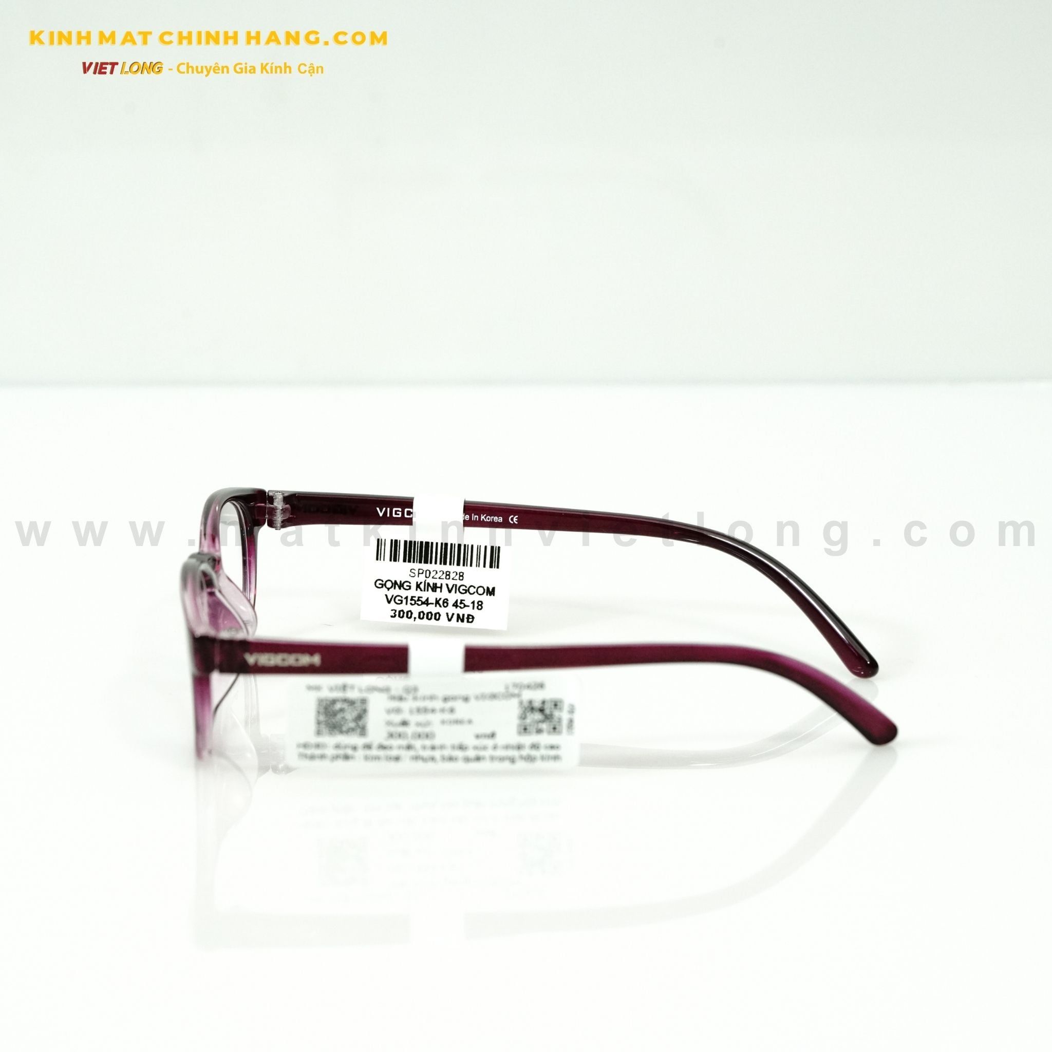  GỌNG KÍNH VIGCOM VG1554-K6 45-18 