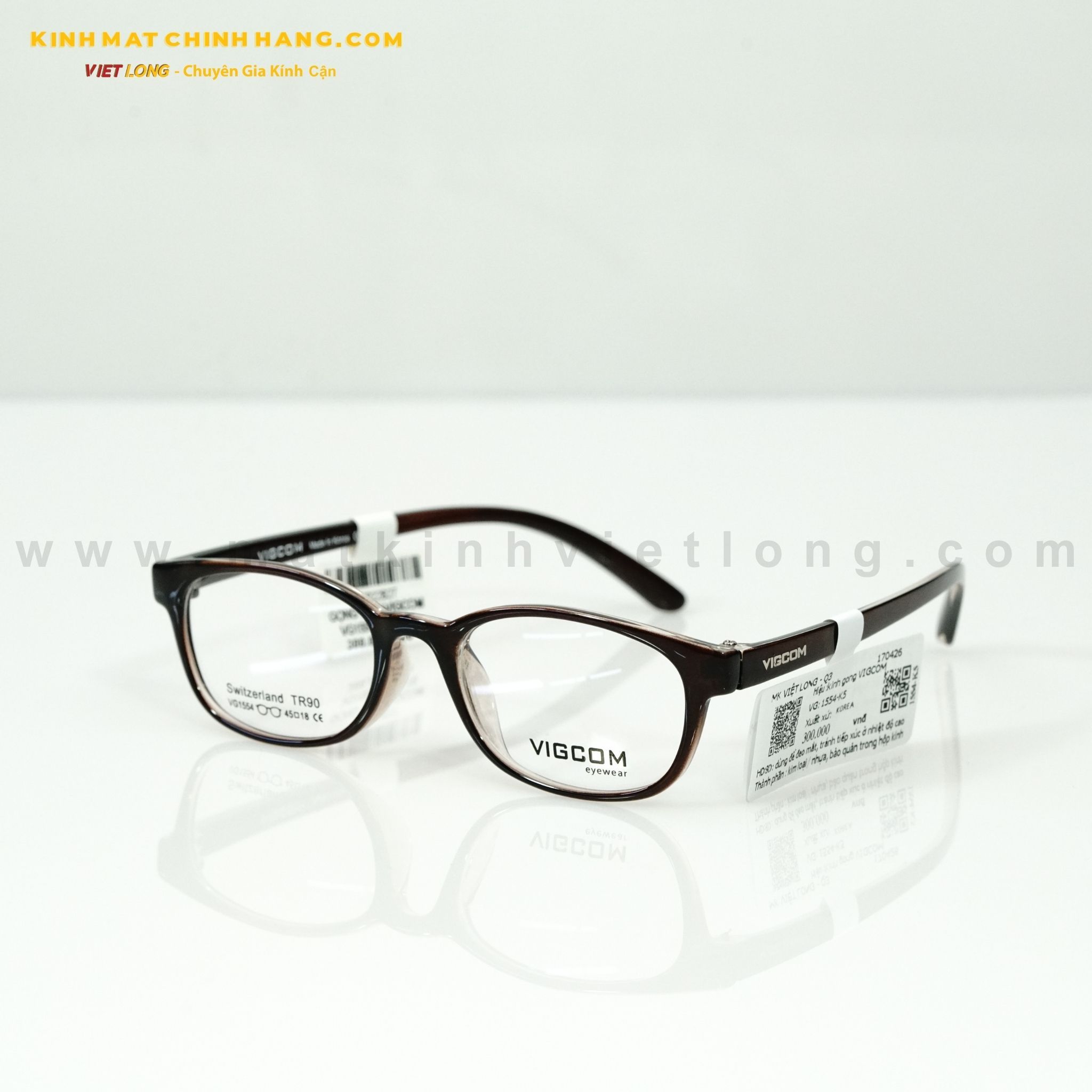  GỌNG KÍNH VIGCOM VG1554-K5 45-18 