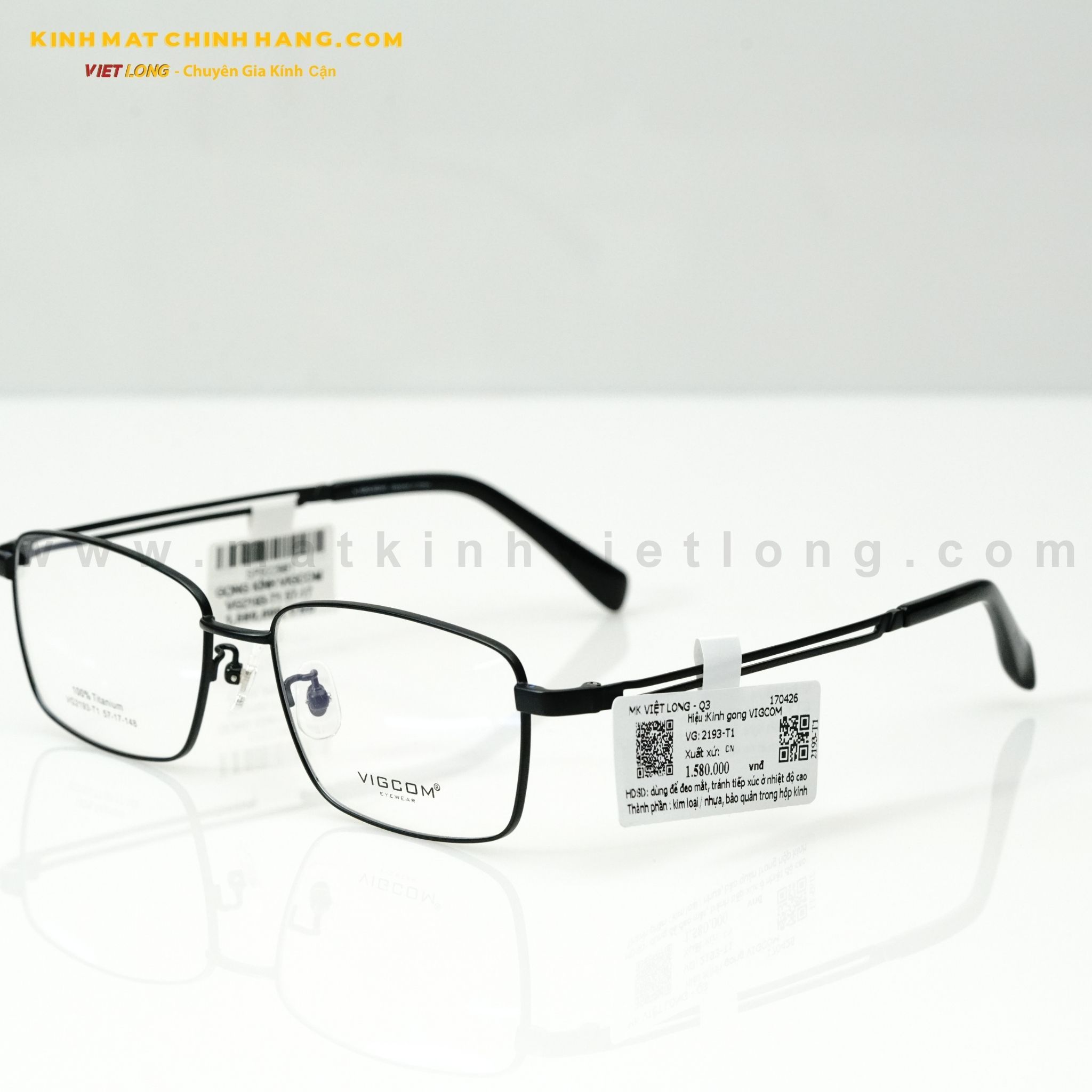  GỌNG KÍNH VIGCOM VG2193-T1 57-17 
