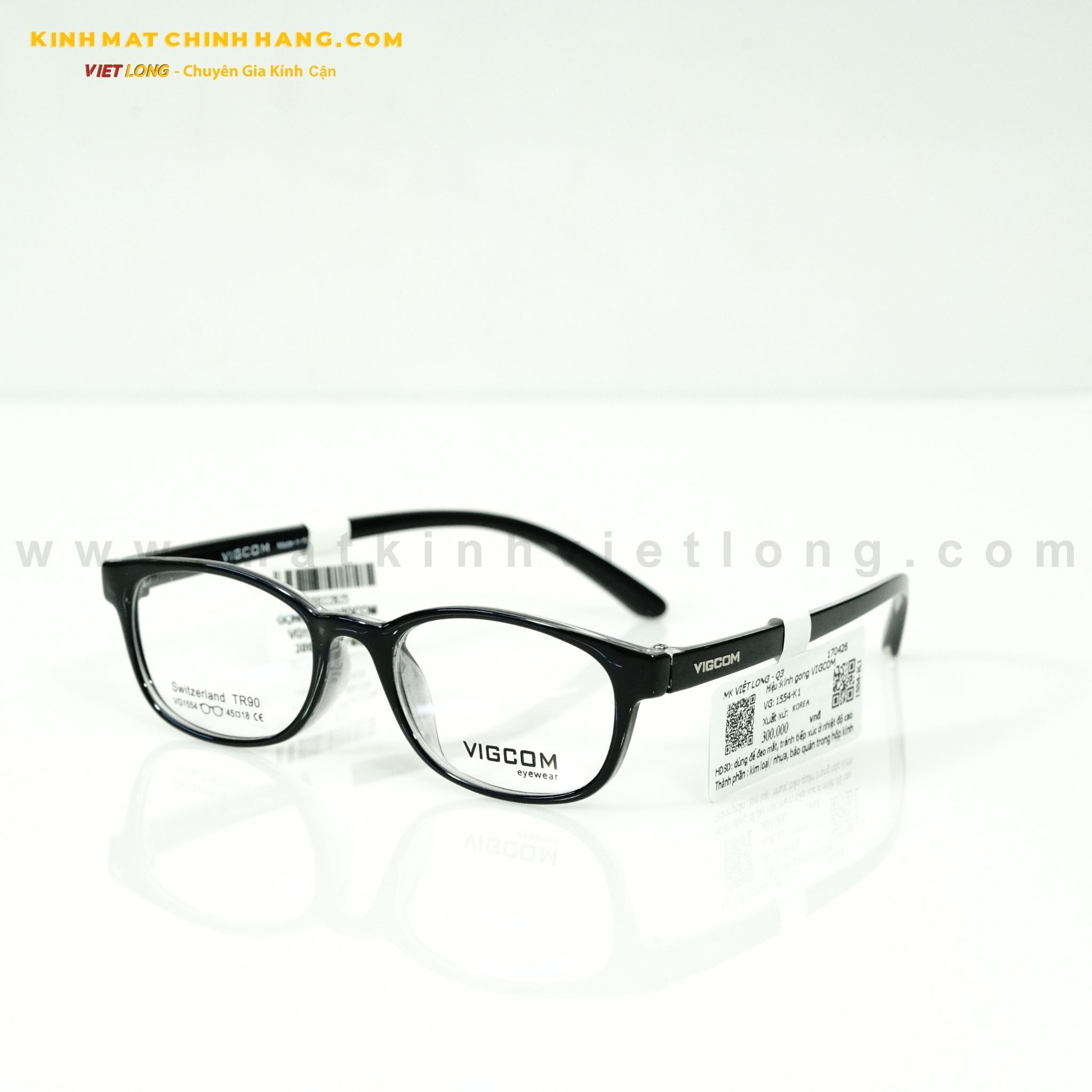  GỌNG KÍNH VIGCOM VG1554-K1 45-18 