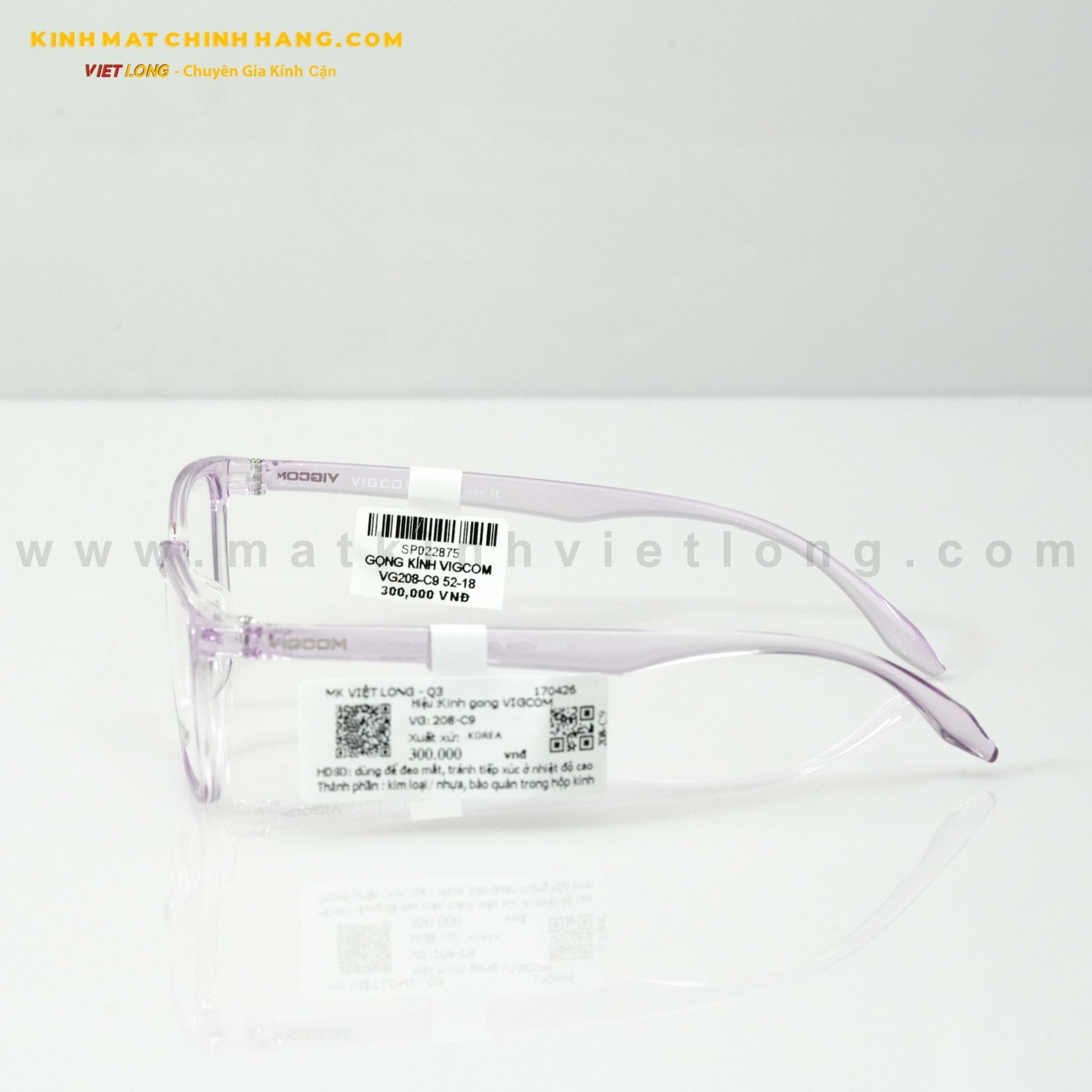  GỌNG KÍNH VIGCOM VG208-C9 52-18 