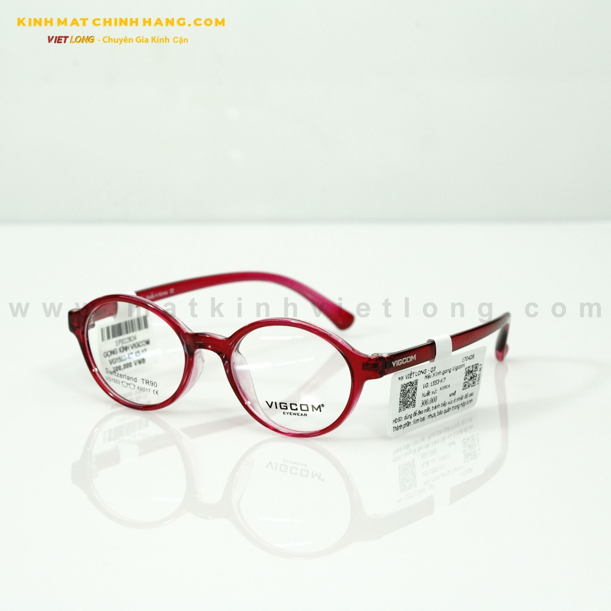  GỌNG KÍNH VIGCOM VG1553-K7 43-17 