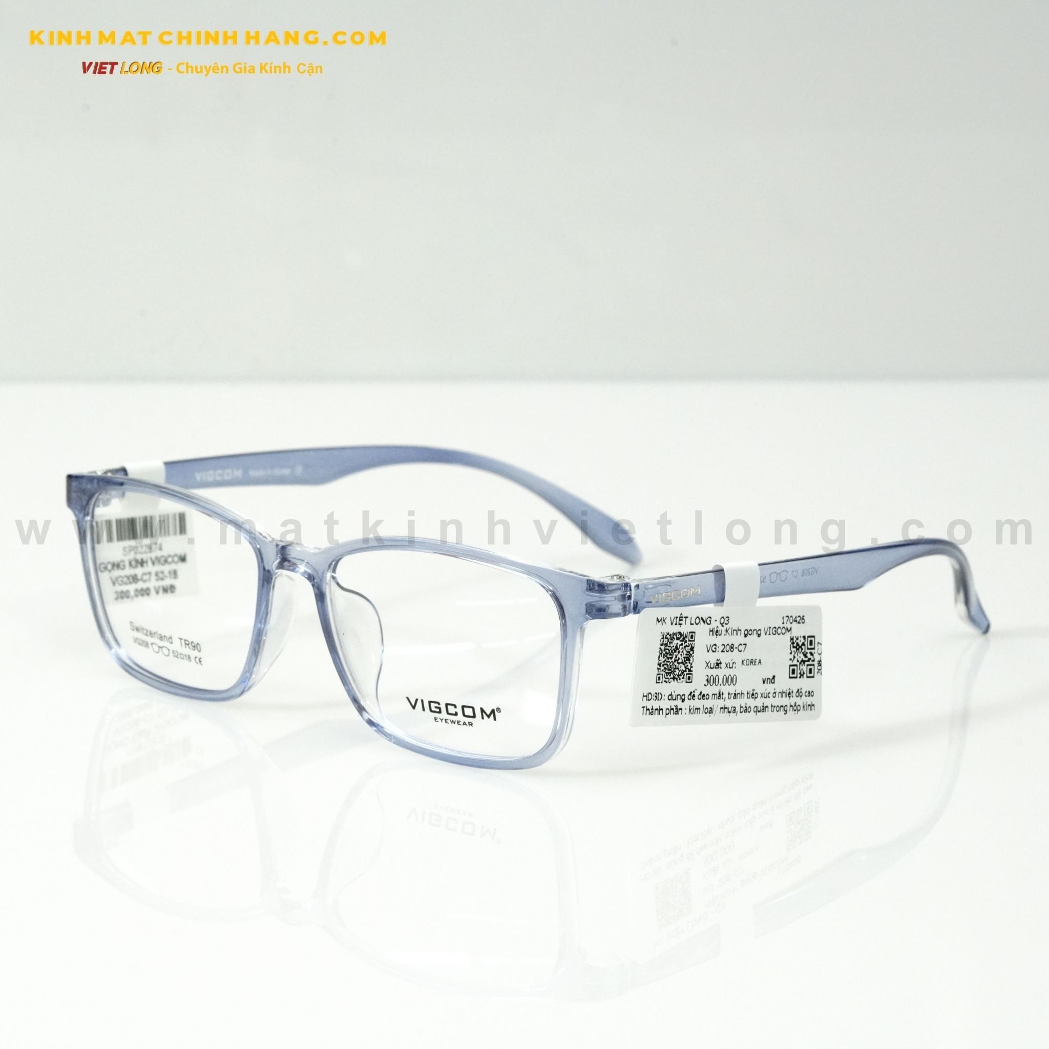  GỌNG KÍNH VIGCOM VG208-C7 52-18 