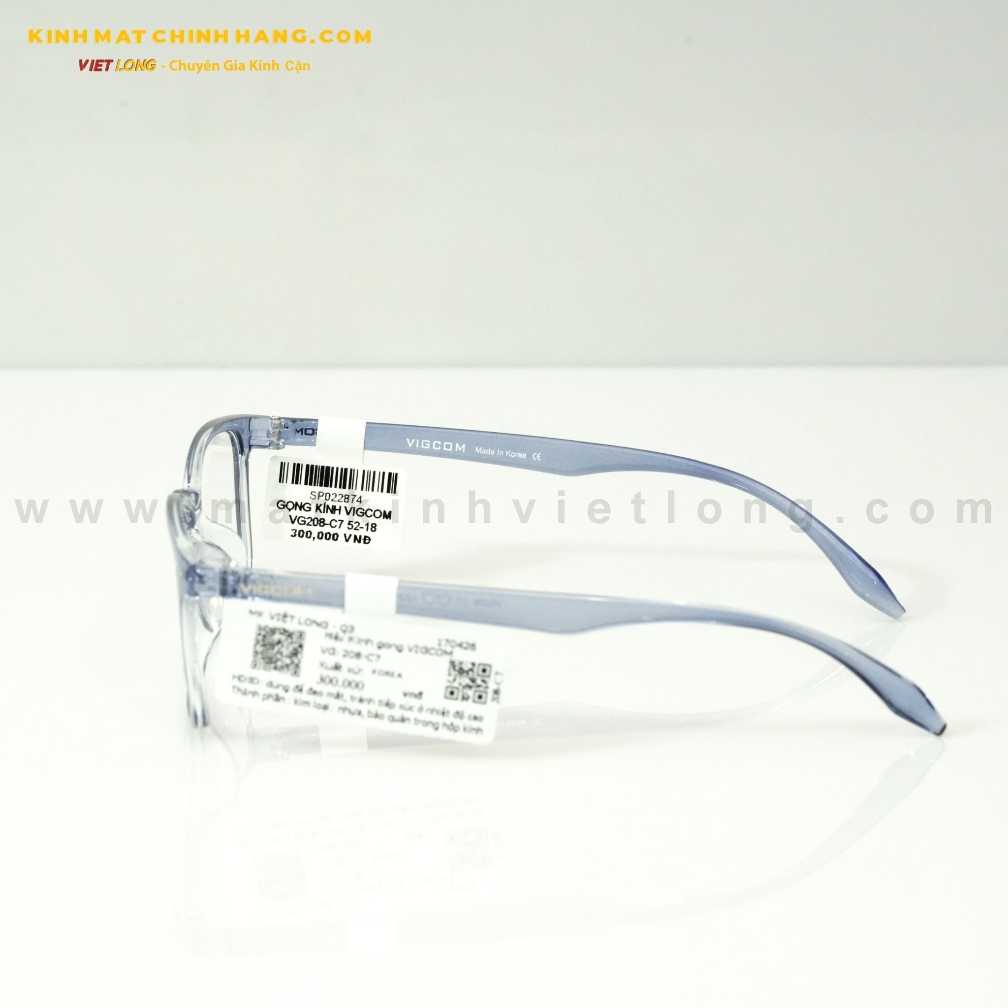  GỌNG KÍNH VIGCOM VG208-C7 52-18 