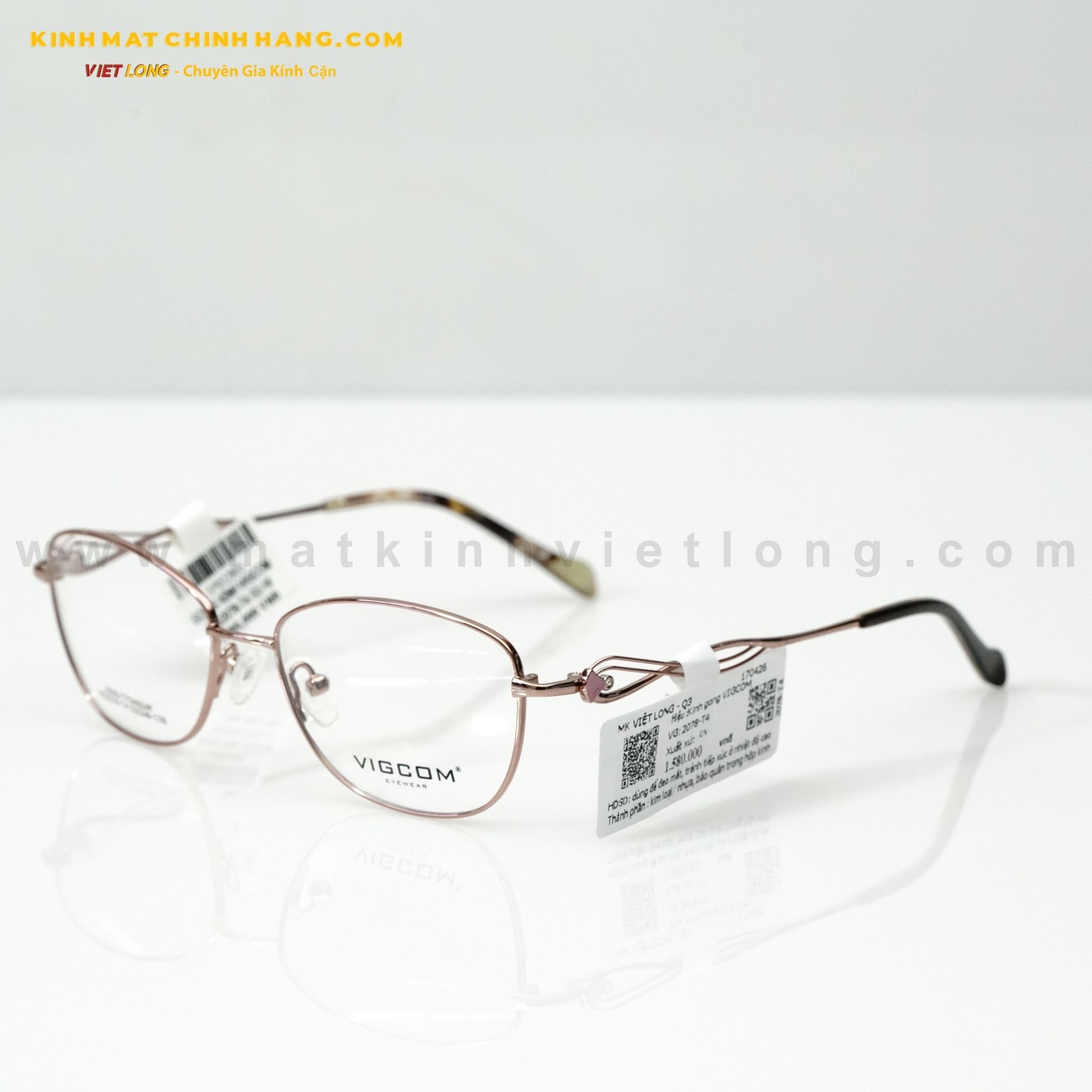  GỌNG KÍNH VIGCOM VG2078-T4 52-16 
