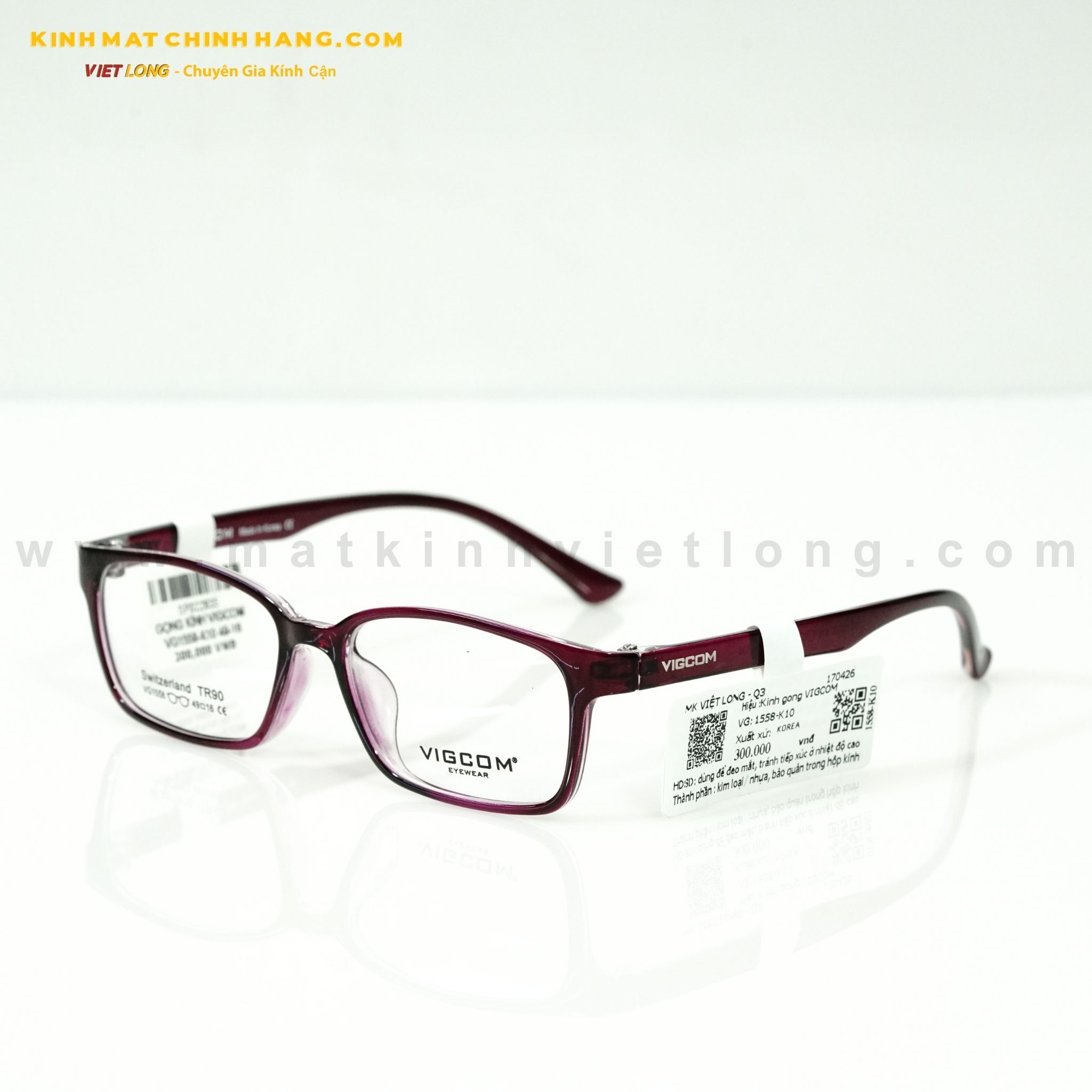  GỌNG KÍNH VIGCOM VG1558-K10 49-16 