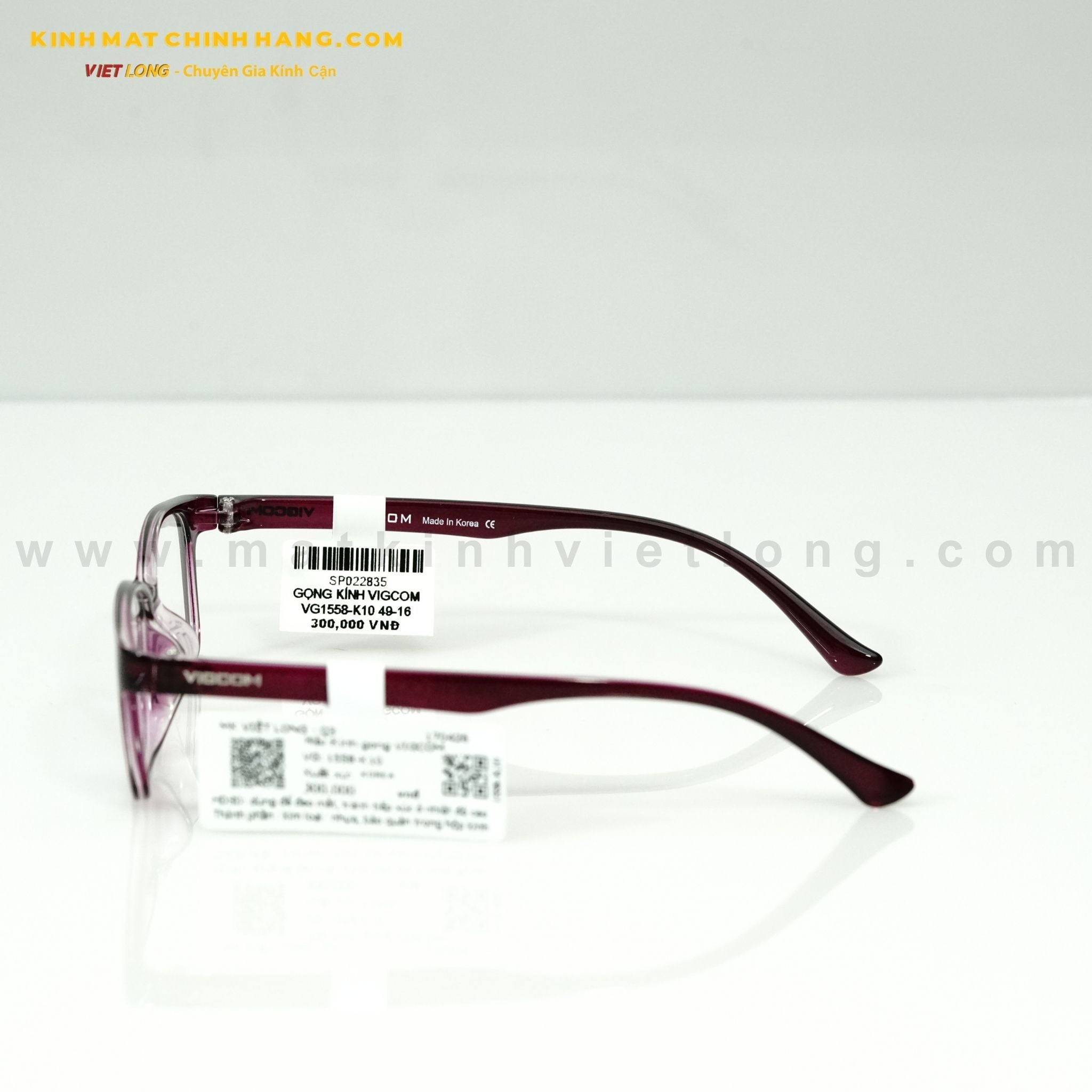  GỌNG KÍNH VIGCOM VG1558-K10 49-16 