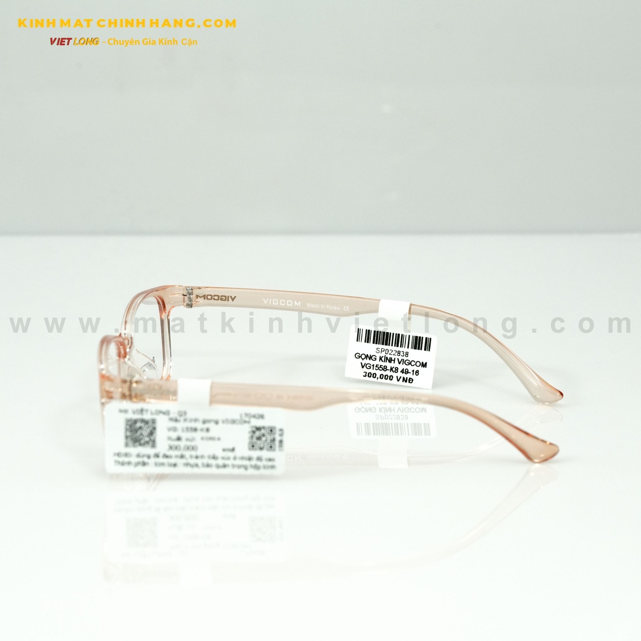  GỌNG KÍNH VIGCOM VG1558-K8 49-16 