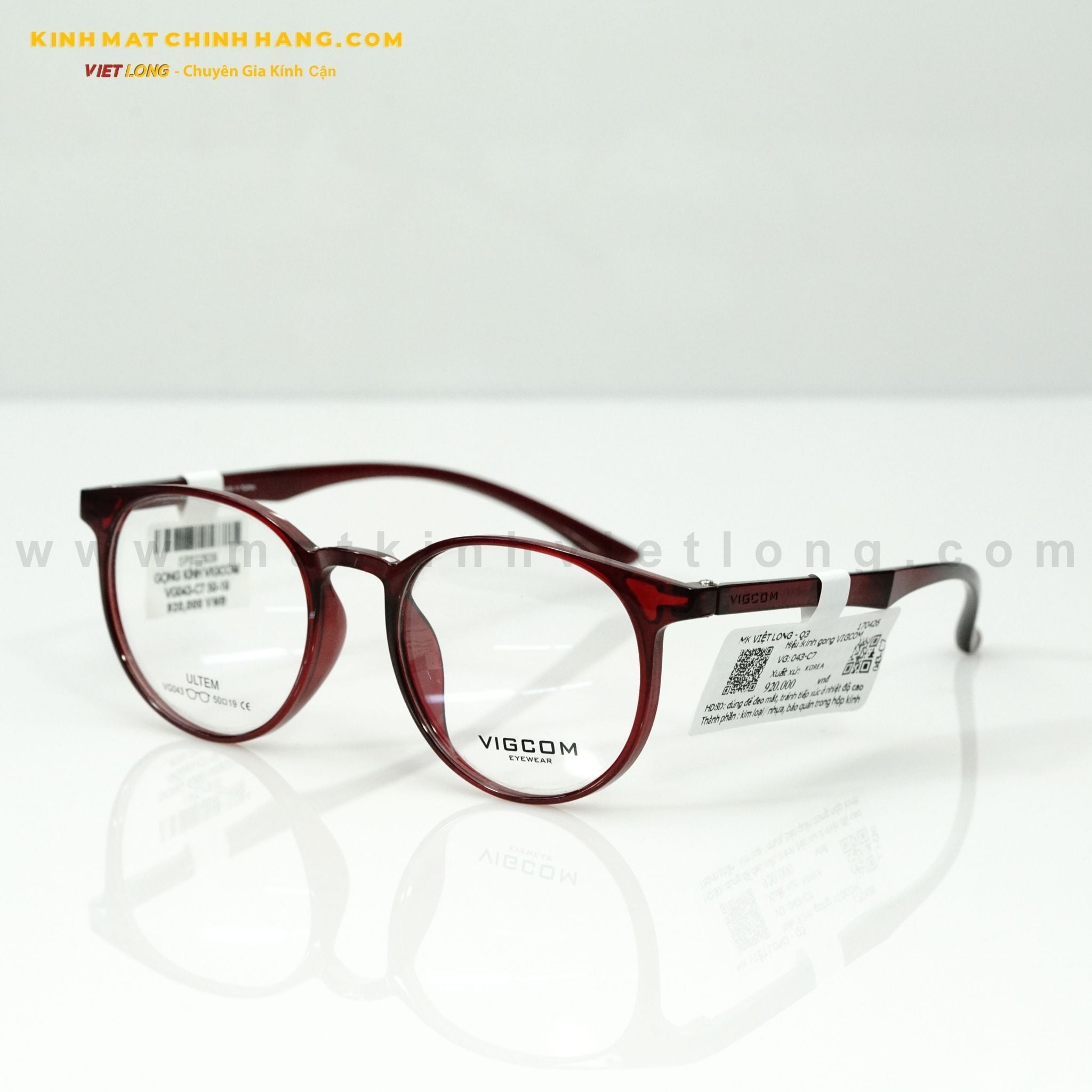  GỌNG KÍNH VIGCOM VG043-C7 50-19 