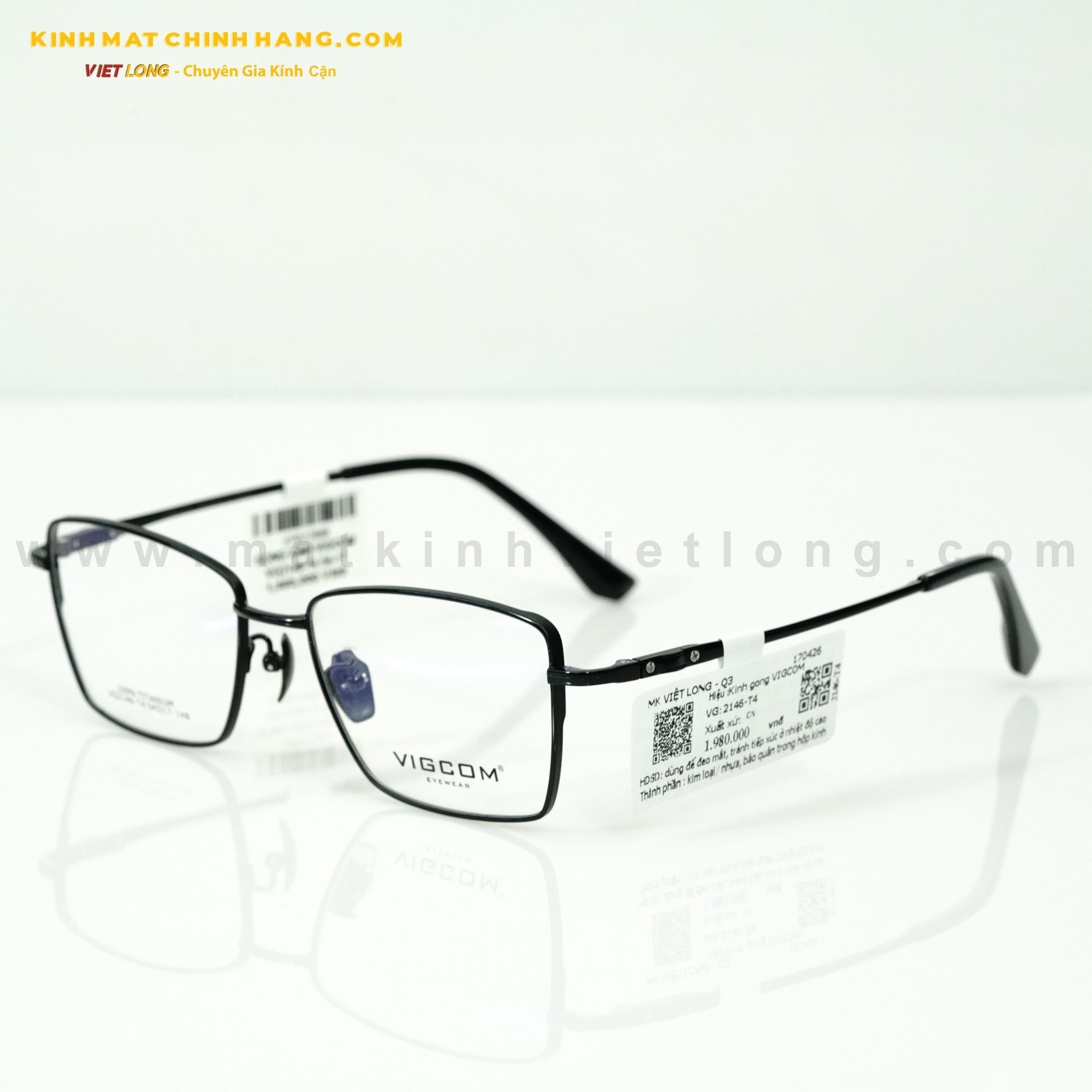  GỌNG KÍNH VIGCOM VG2146-T4 54-17 