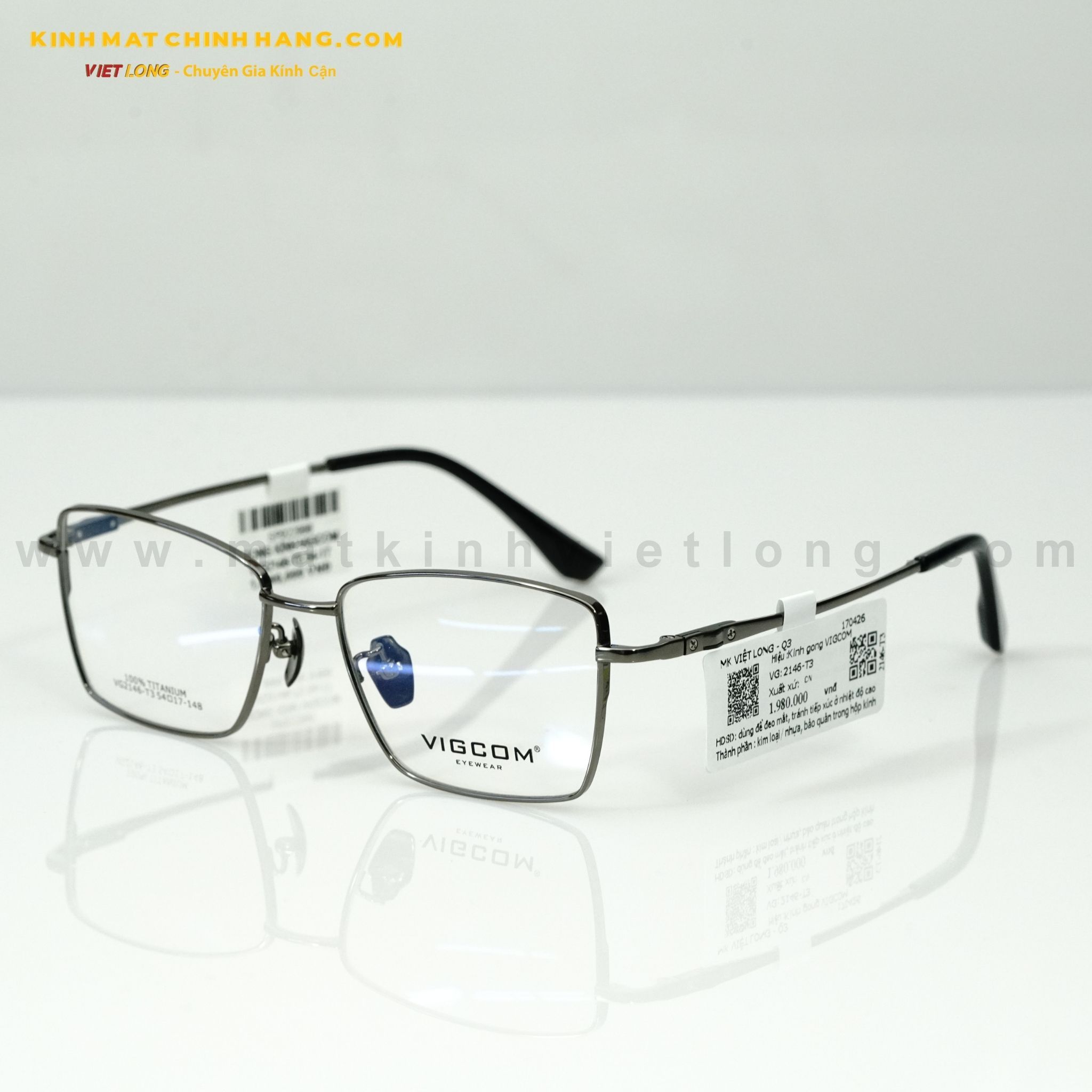  GỌNG KÍNH VIGCOM VG2146-T3 54-17 