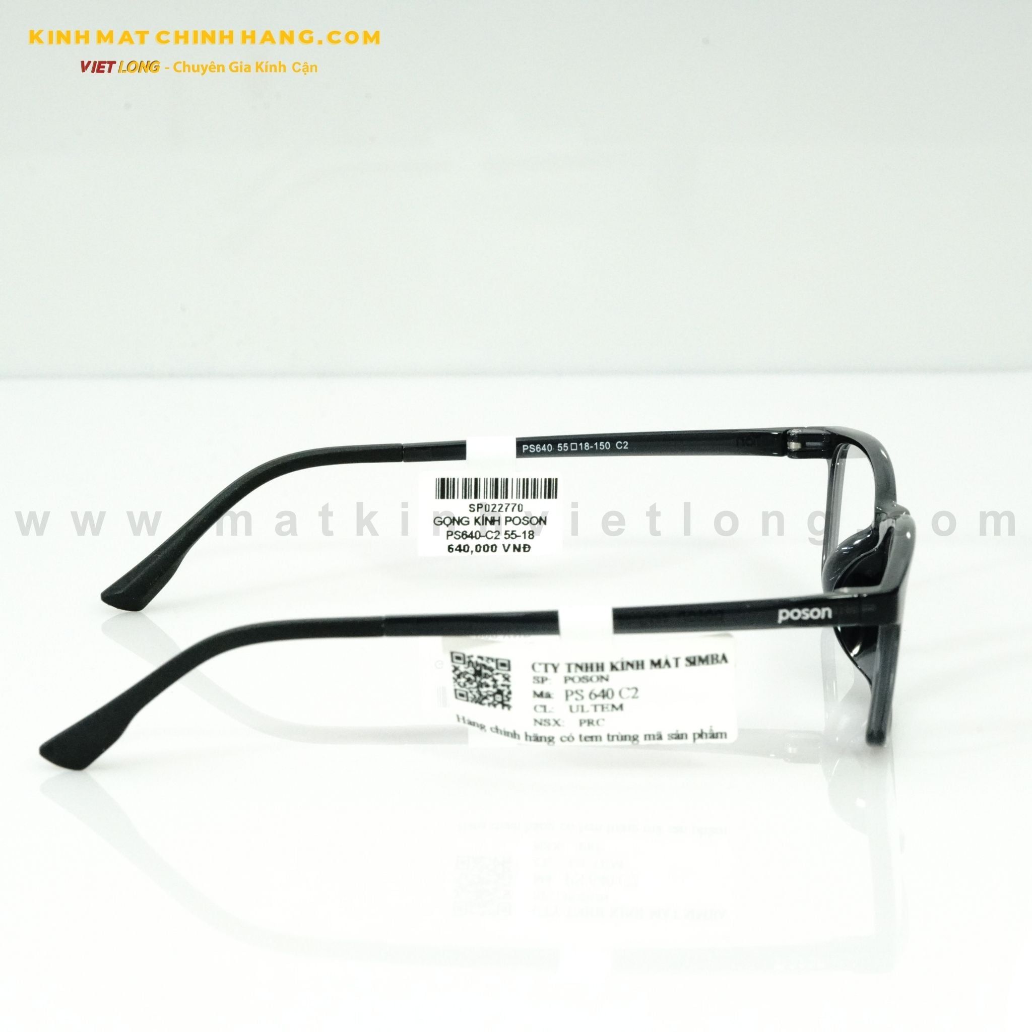  GỌNG KÍNH POSON PS640-C2 55-18 