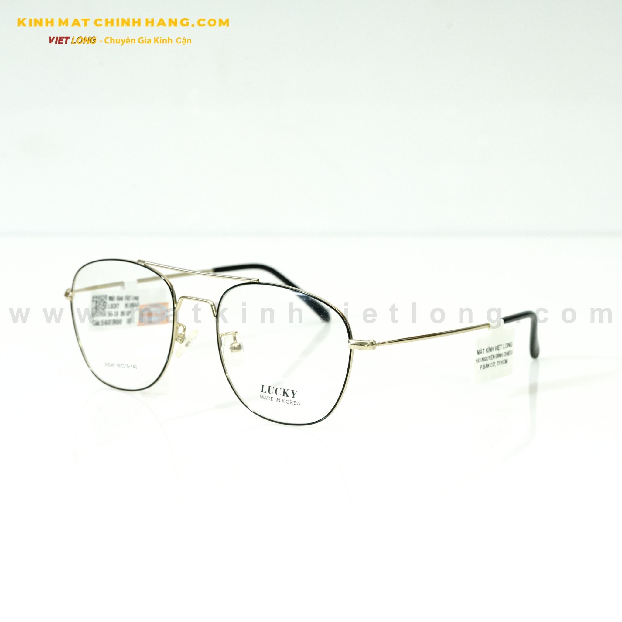  GỌNG KÍNH LUCKY LK8045-BK/GP 56-18 