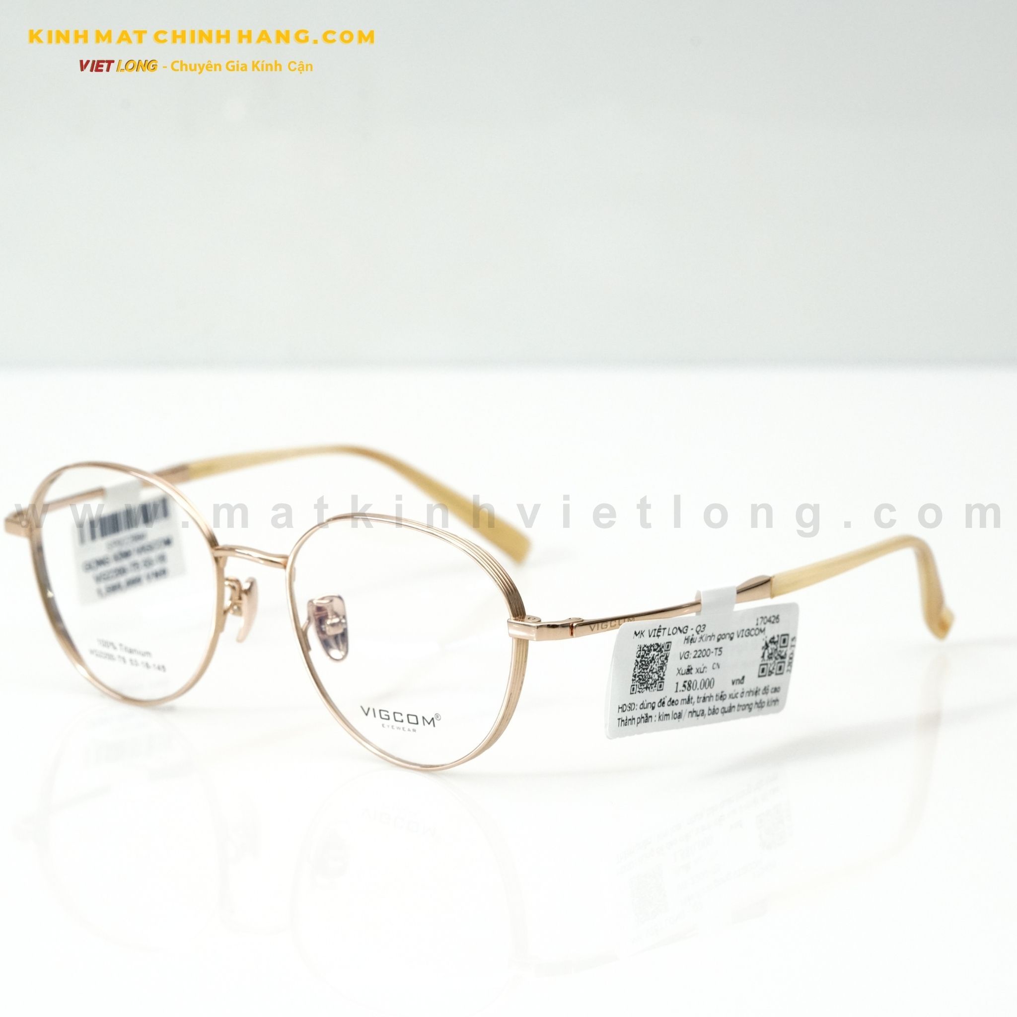  GỌNG KÍNH VIGCOM VG2200-T5 53-18 
