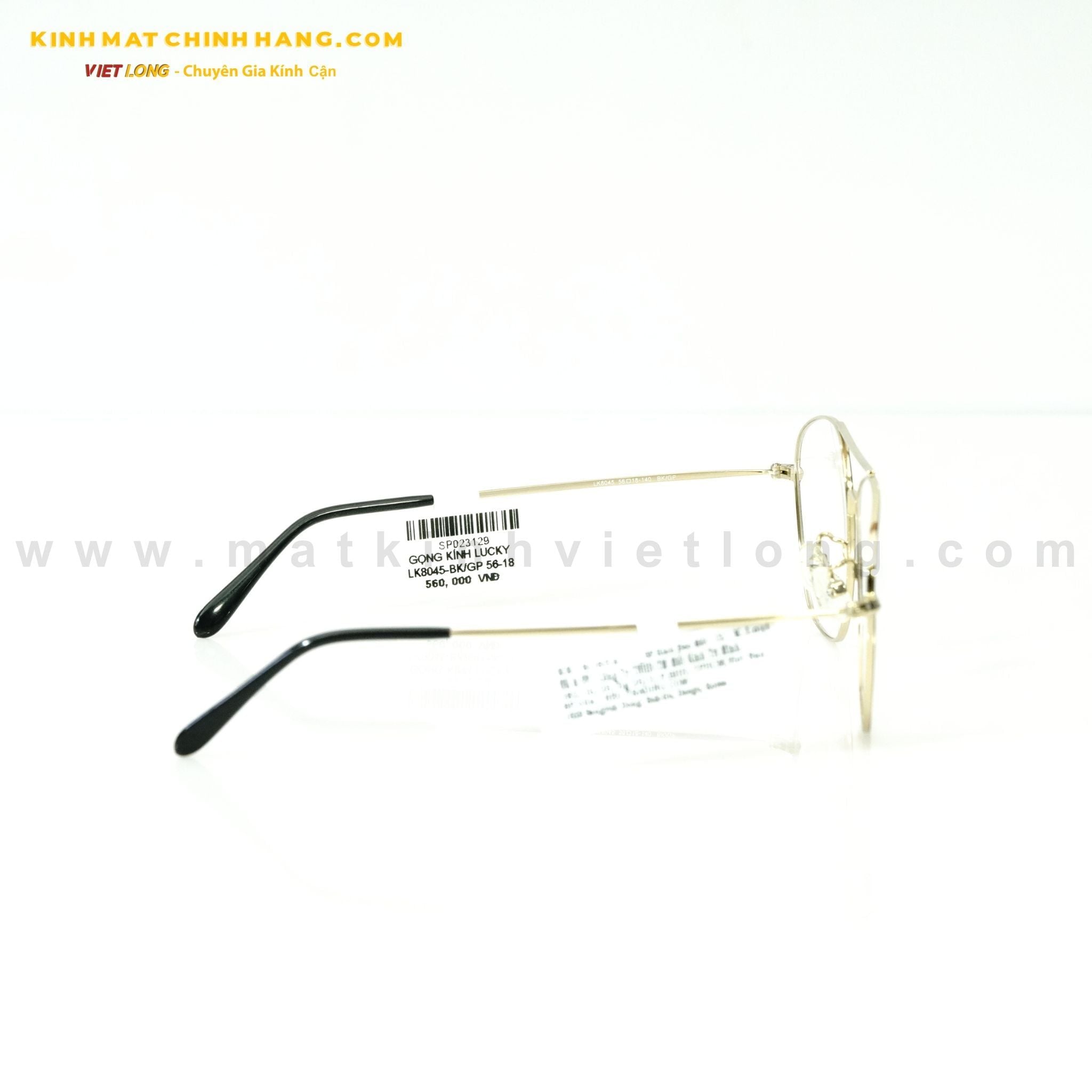  GỌNG KÍNH LUCKY LK8045-BK/GP 56-18 