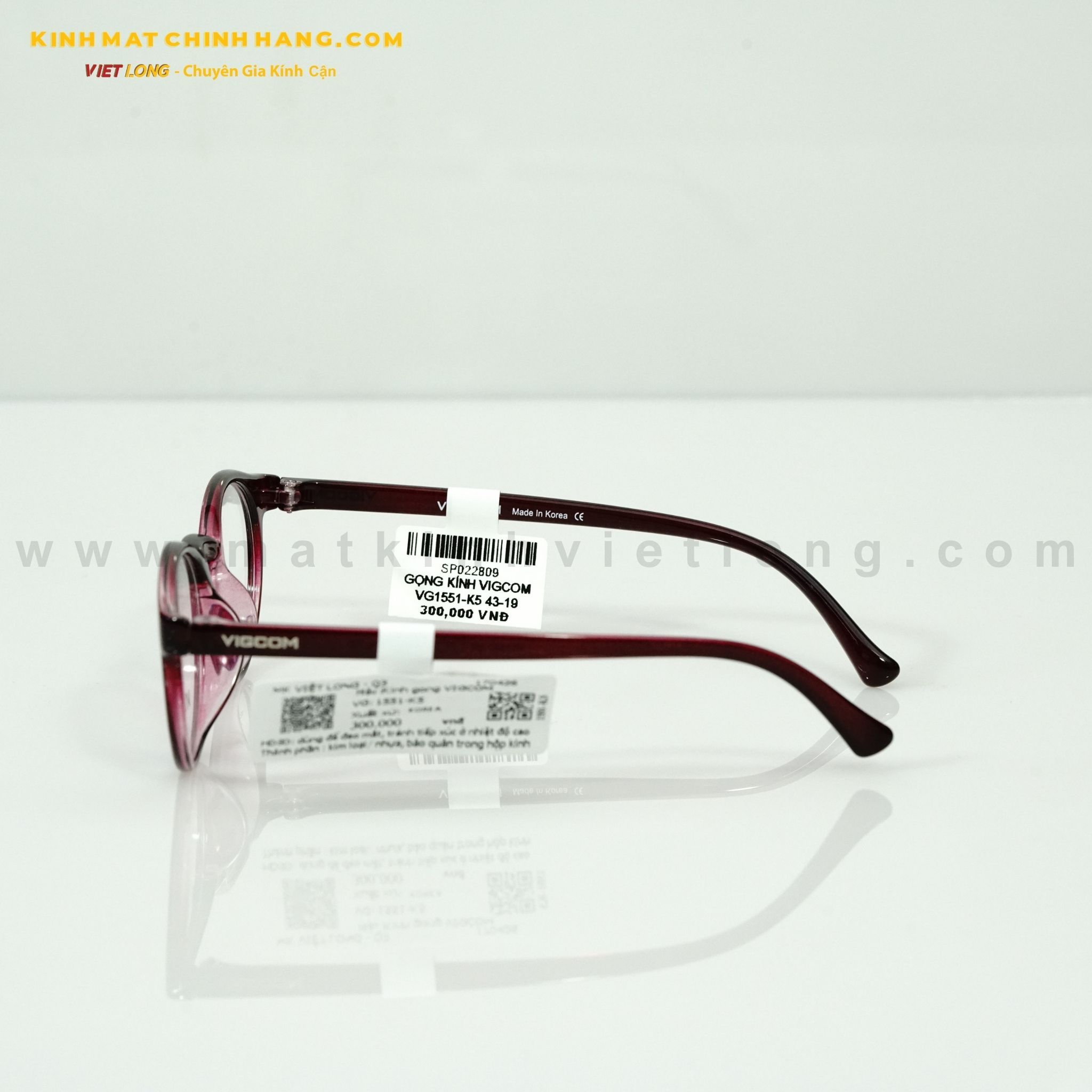 GỌNG KÍNH VIGCOM VG1551-K5 43-19 
