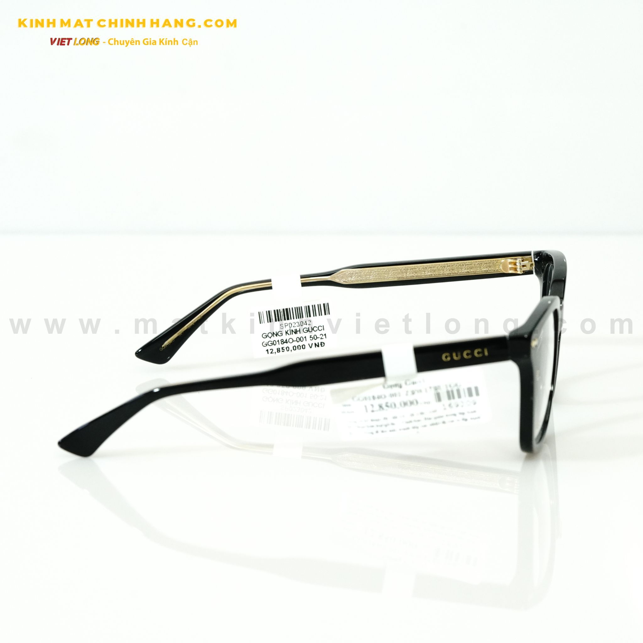  GỌNG KÍNH GUCCI GG0184O-001 50-21 