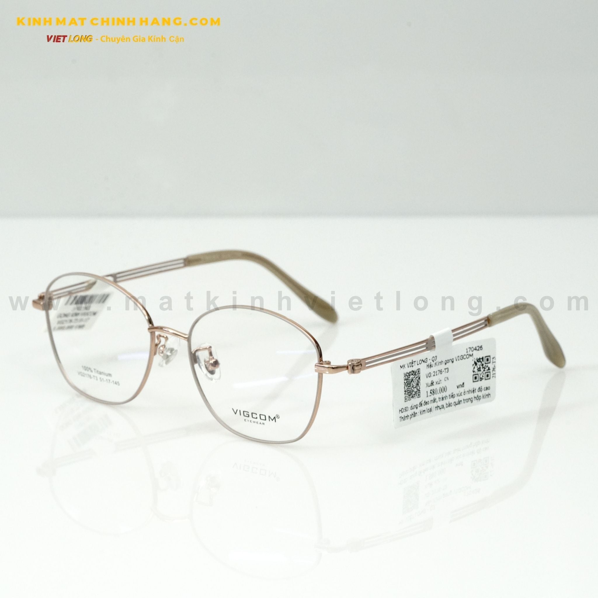  GỌNG KÍNH VIGCOM VG2176-T3 51-17 
