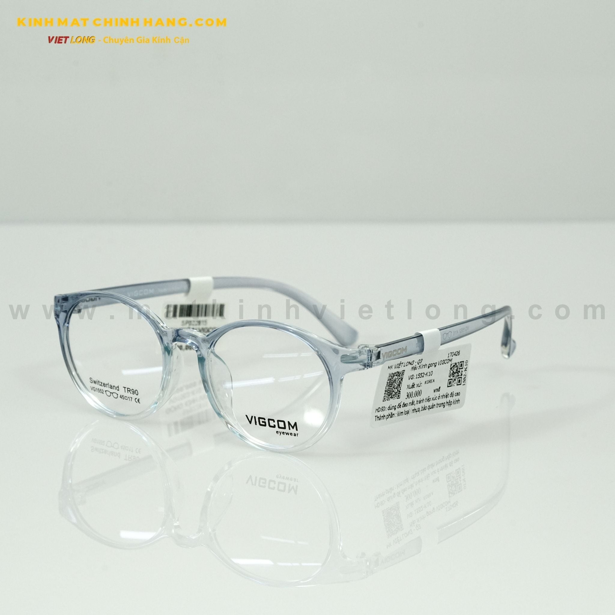  GỌNG KÍNH VIGCOM VG1552-K10 45-17 