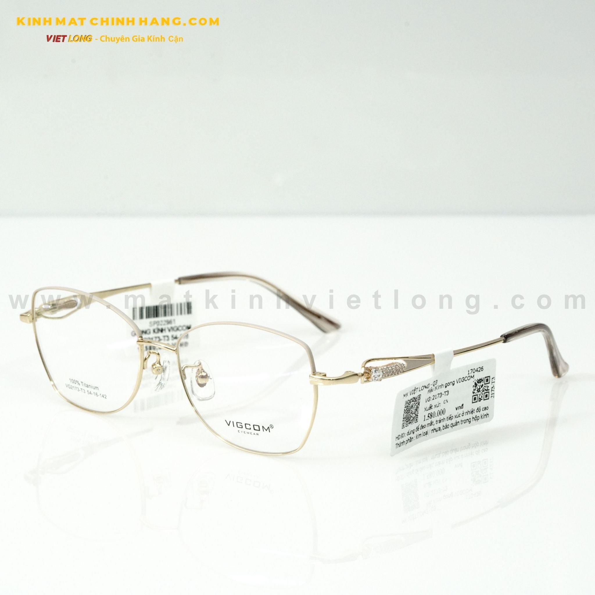  GỌNG KÍNH VIGCOM VG2173-T3 54-16 