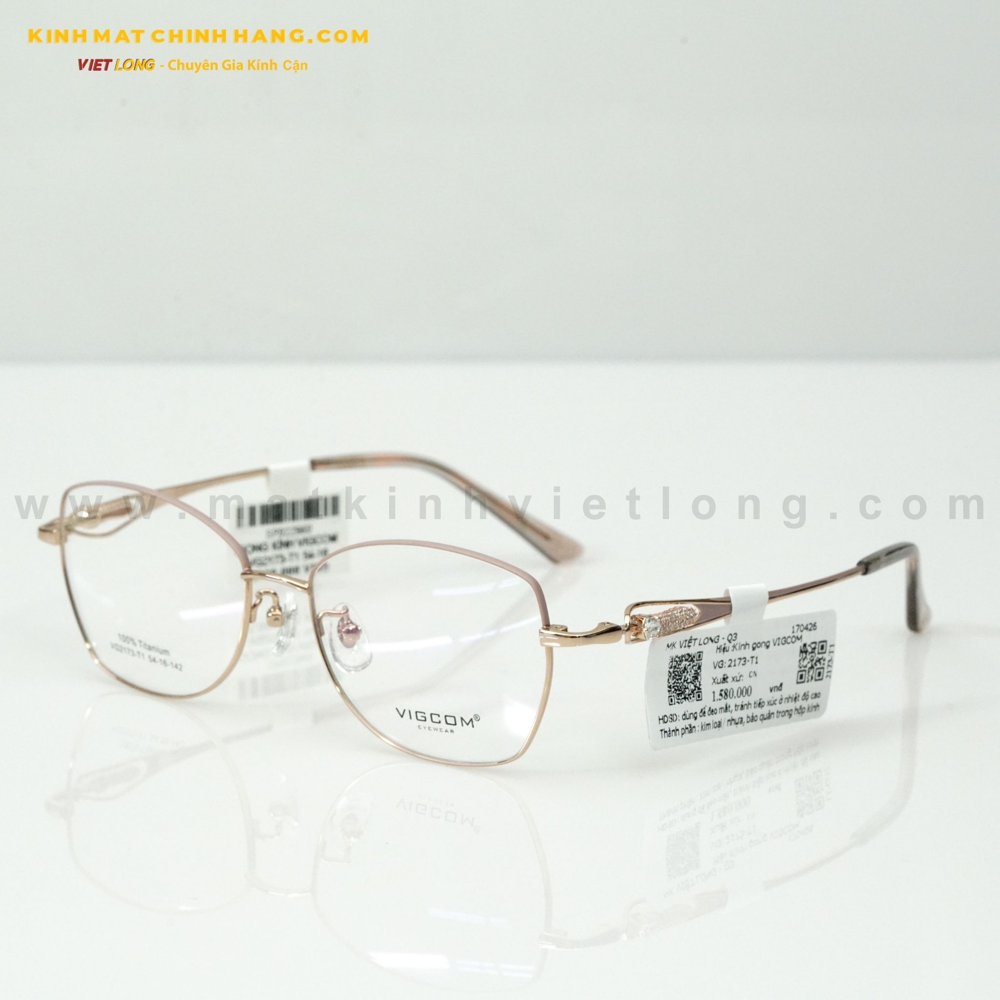  GỌNG KÍNH VIGCOM VG2173-T1 54-16 