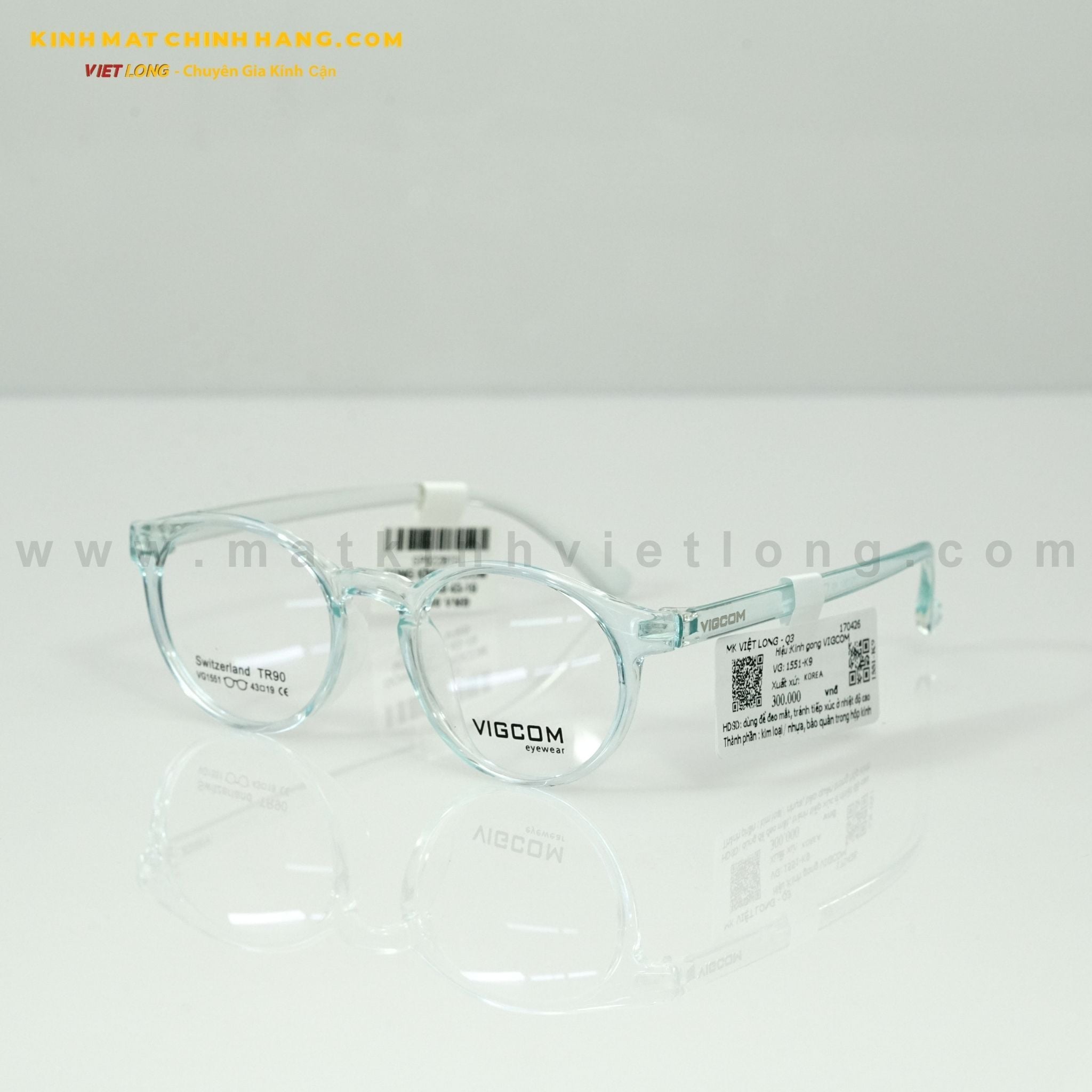  GỌNG KÍNH VIGCOM VG1551-K9 43-19 