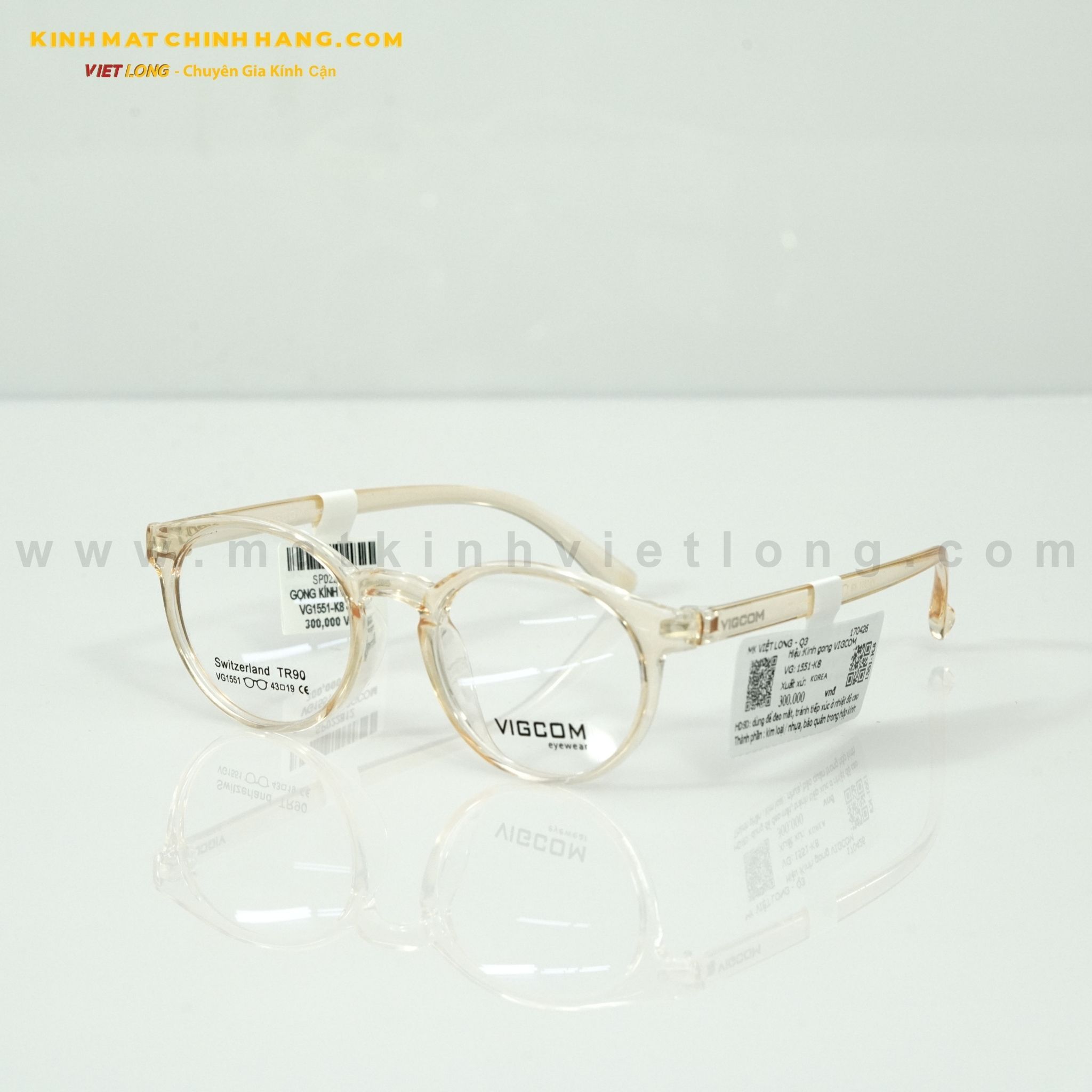  GỌNG KÍNH VIGCOM VG1551-K8 43-19 