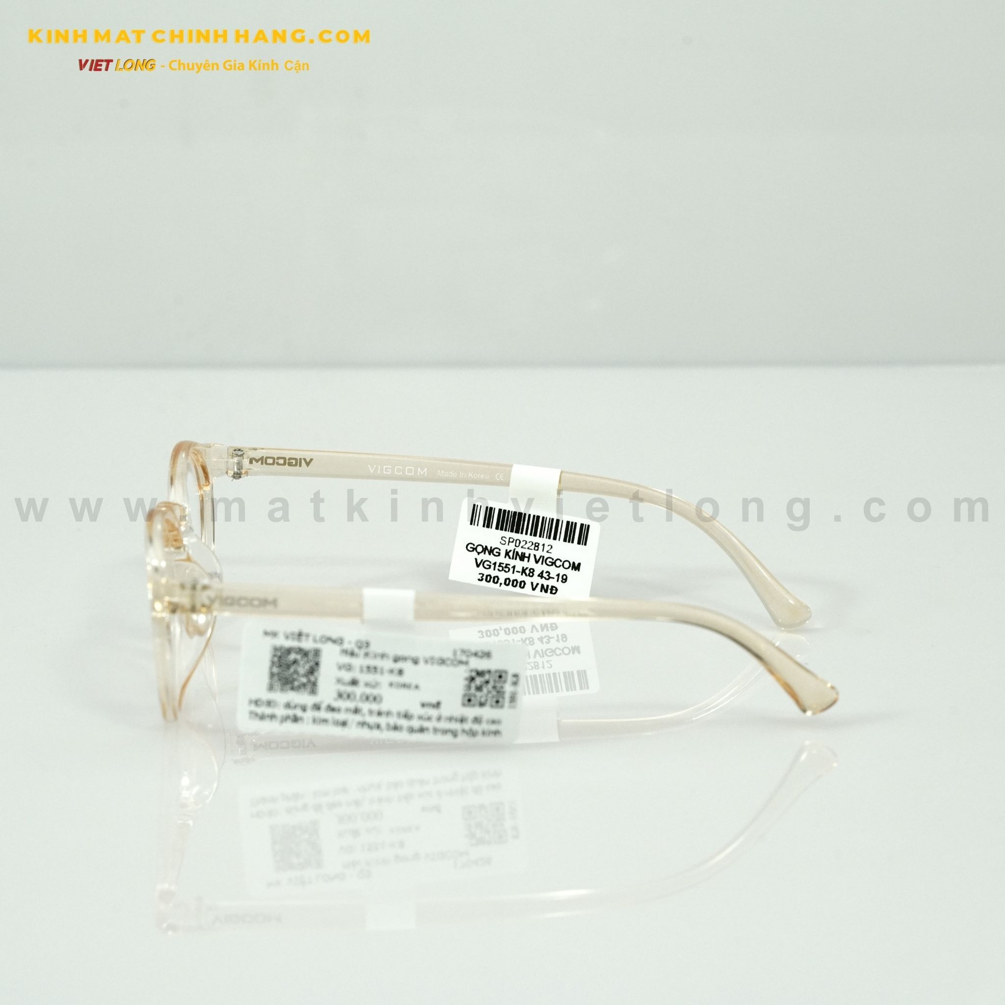  GỌNG KÍNH VIGCOM VG1551-K8 43-19 