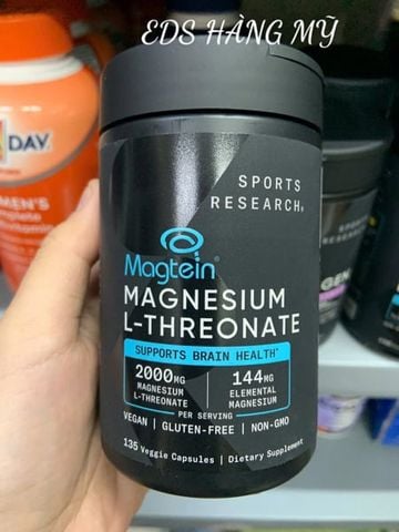  Viên Uống Sports Research Magtein® Magnesium L-Threonate 