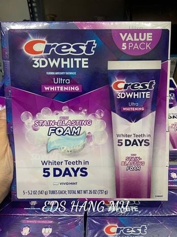  KEM ĐÁNH RĂNG CREST 3D WHITE ULTRA WHITENING 